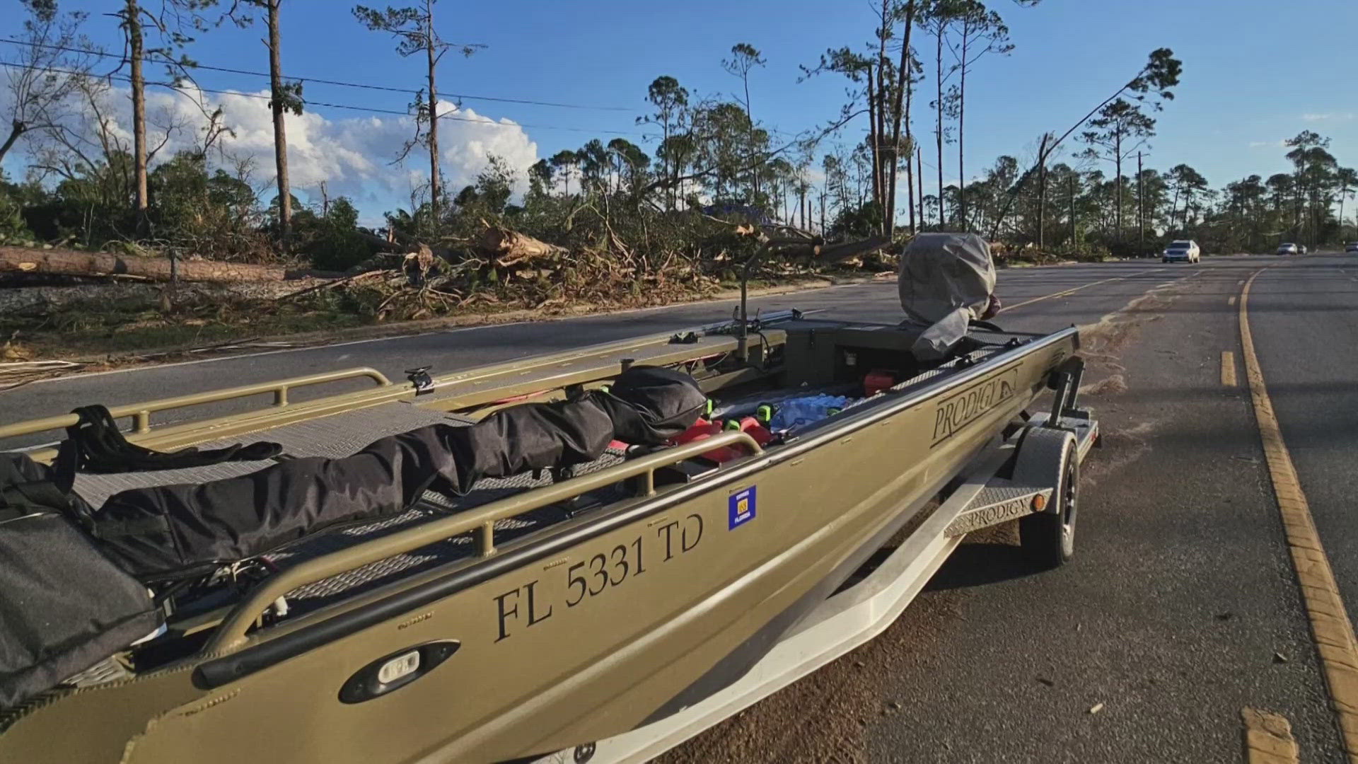 Members of the United Cajun Navy are already in florida staging their boats, high-water vehicles and aircraft for hurricane milton.