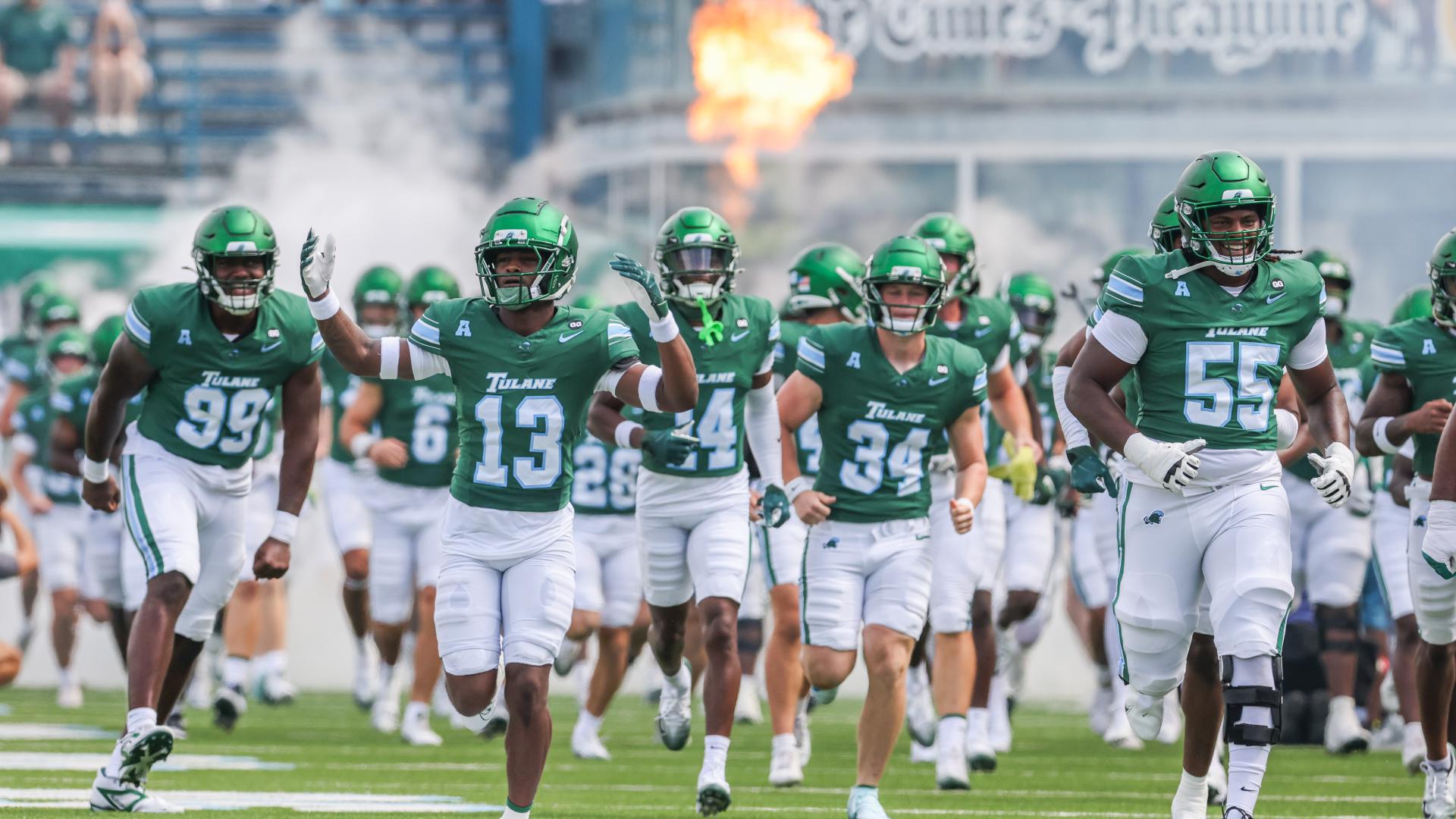 The Green Wave force 5 turnovers and new starting QB Jake Retzlaff scores 2 TD's and rushes for over 100 yards in dominant victory over a Big 10 opponent.