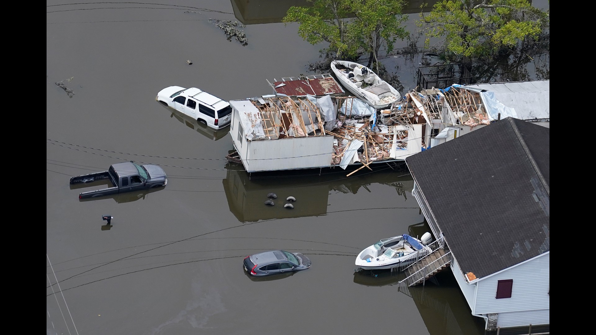 Aftermath of Hurricane Ida in Lafitte