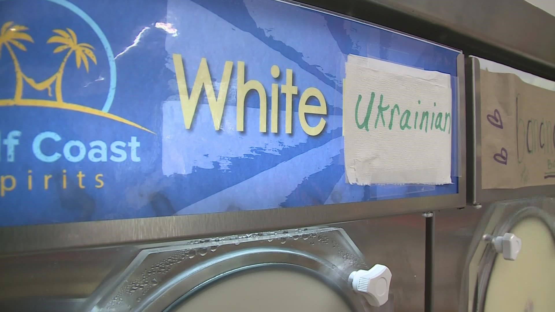 In an effort to show solidarity, a daquiri shop in Mandeville changed the name of a popular frozen drink from White Russian to White Ukrainian.