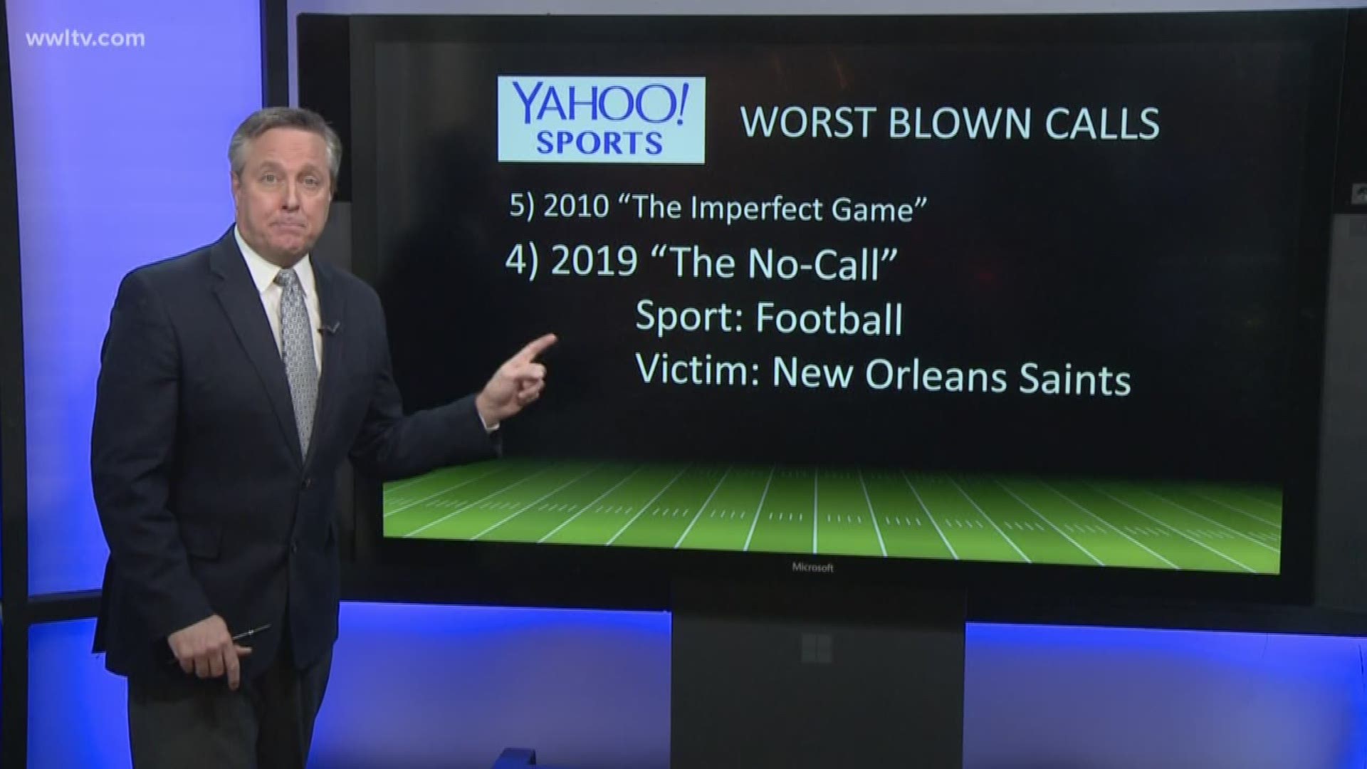 WWL-TV Sports Director Doug Mouton explains why the Saints' NFC championship no-call will go down in history.