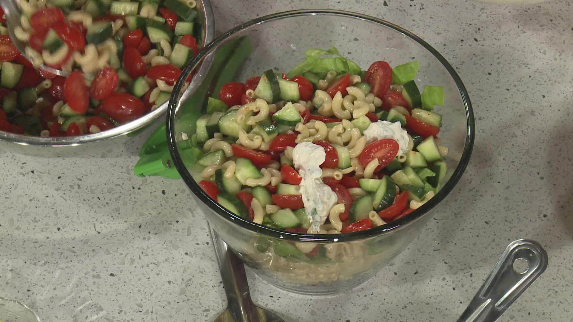 Chef Kevin is going against the winter holiday grain and doing a pasta salad.