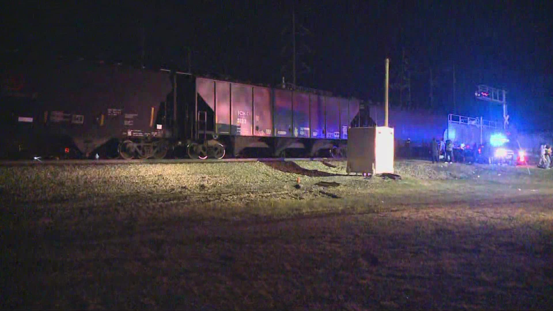 A train had to make an emergency stop near a Slidell parade after narrowly missing two children Saturday evening, according to the Slidell Police Department.