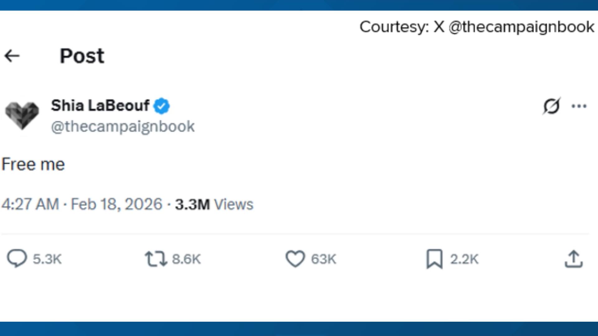 Shia Posts Shia LaBeouf posts 'free me' after Mardi Gras arrest in New Orleans ...