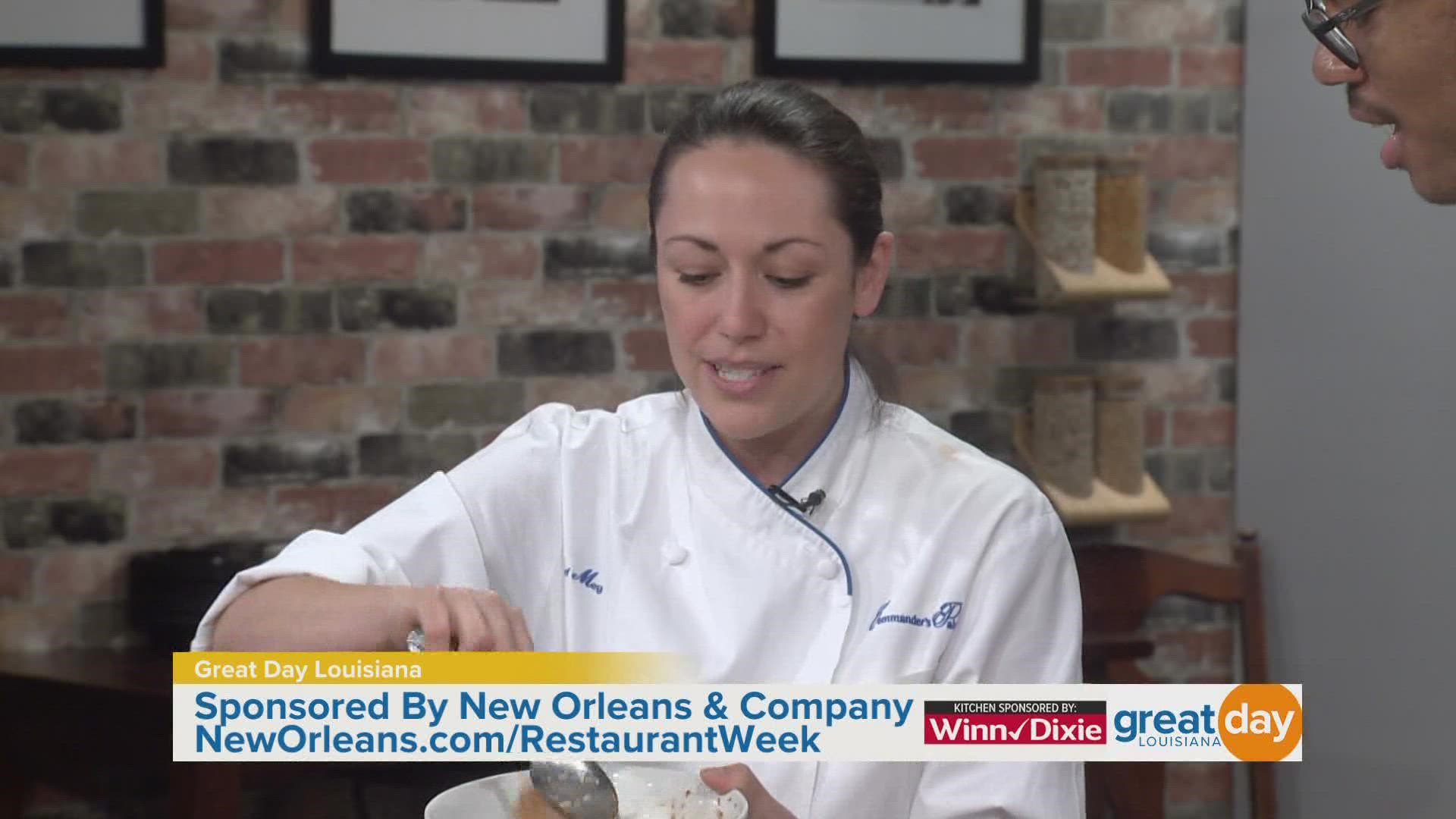Executive Chef Meg Bickford joined us in the kitchen to share some dishes from the Commander's Palace restaurant week menu.