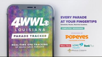 mardi gras parade tracker map