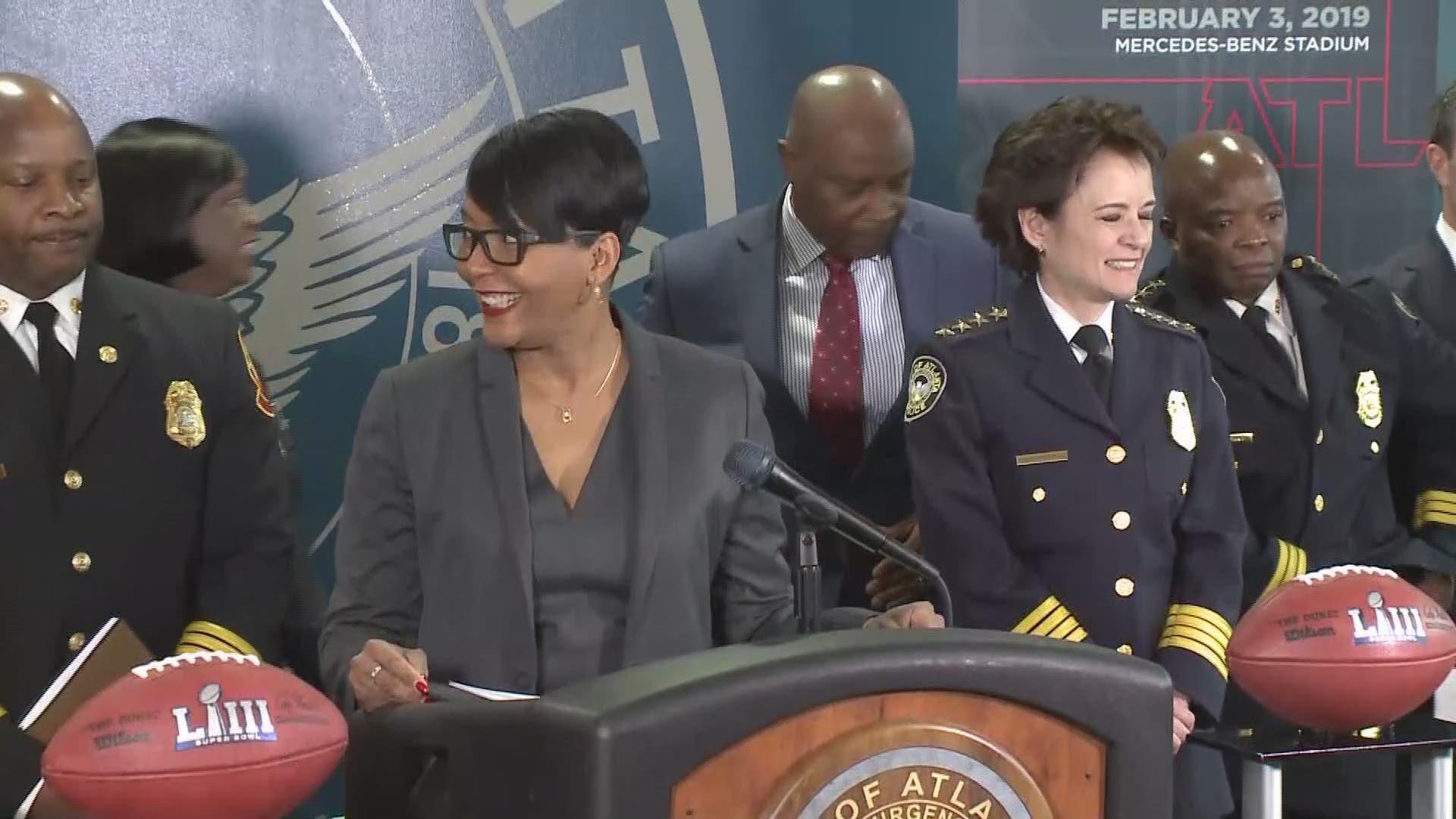 Atlanta Mayor Keisha Bottoms holds a pre-Superbowl press conference, where she addresses her comment about Saints fans and welcomes them to the city.