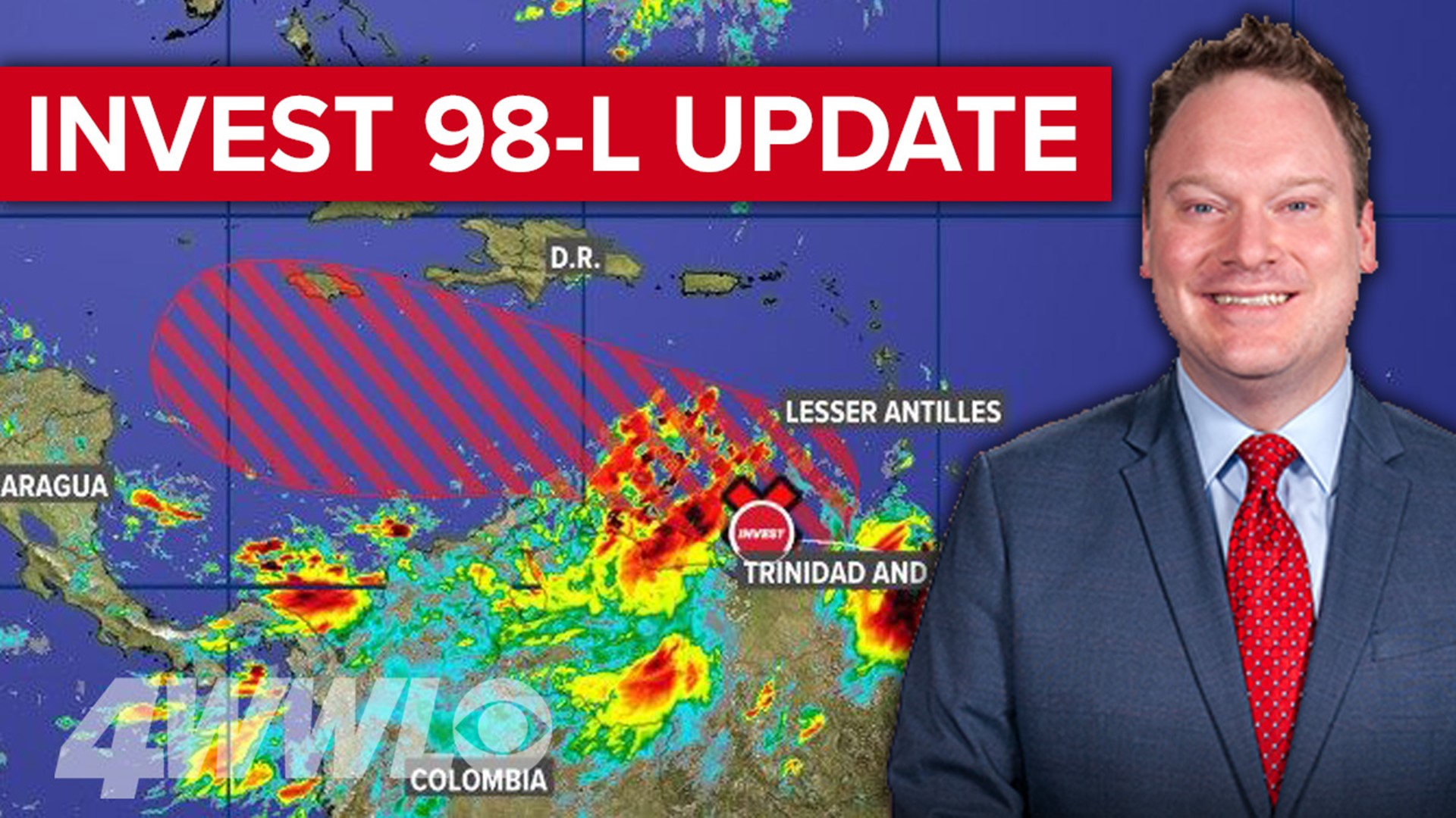 Thursday afternoon Tropical Update Tracking Invest 98L's path