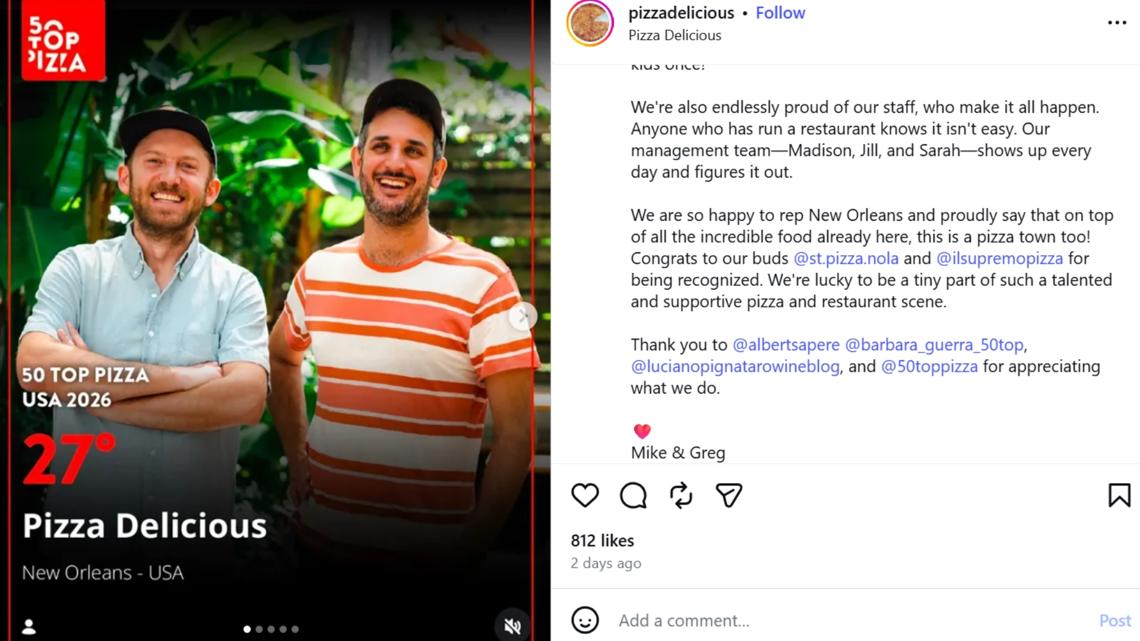 Pizza Delicious named one of the Top 50 pizzerias in the U.S. four years in a row
