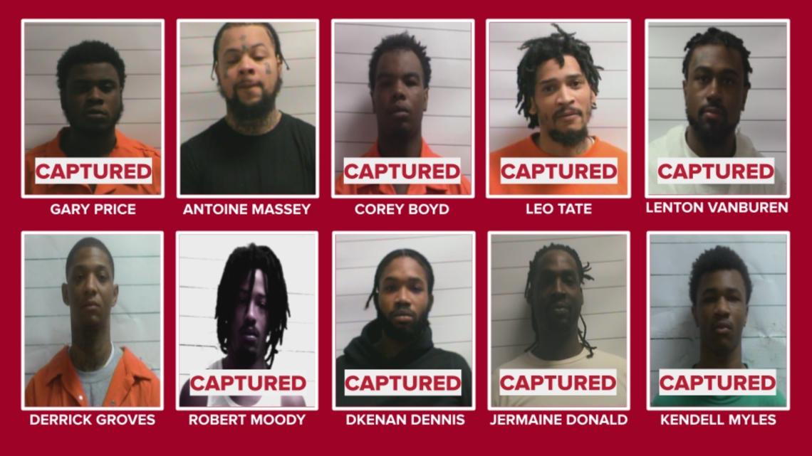 Day 11: Eight inmates captured, two still at large