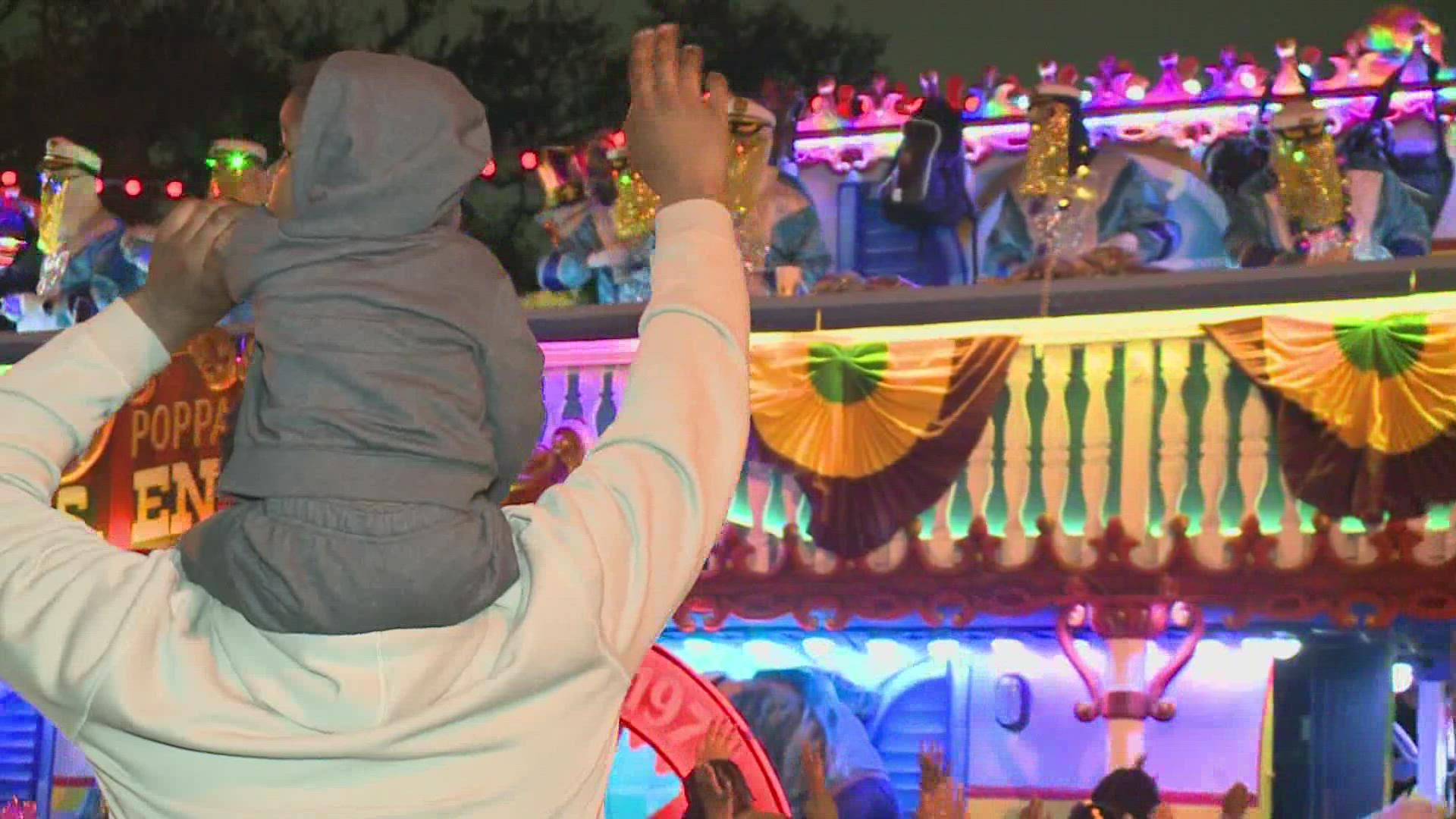 It was just over two years ago that Endymion last rolled on the parade route and that one was cut short, so, a large crowd was excited it was back.