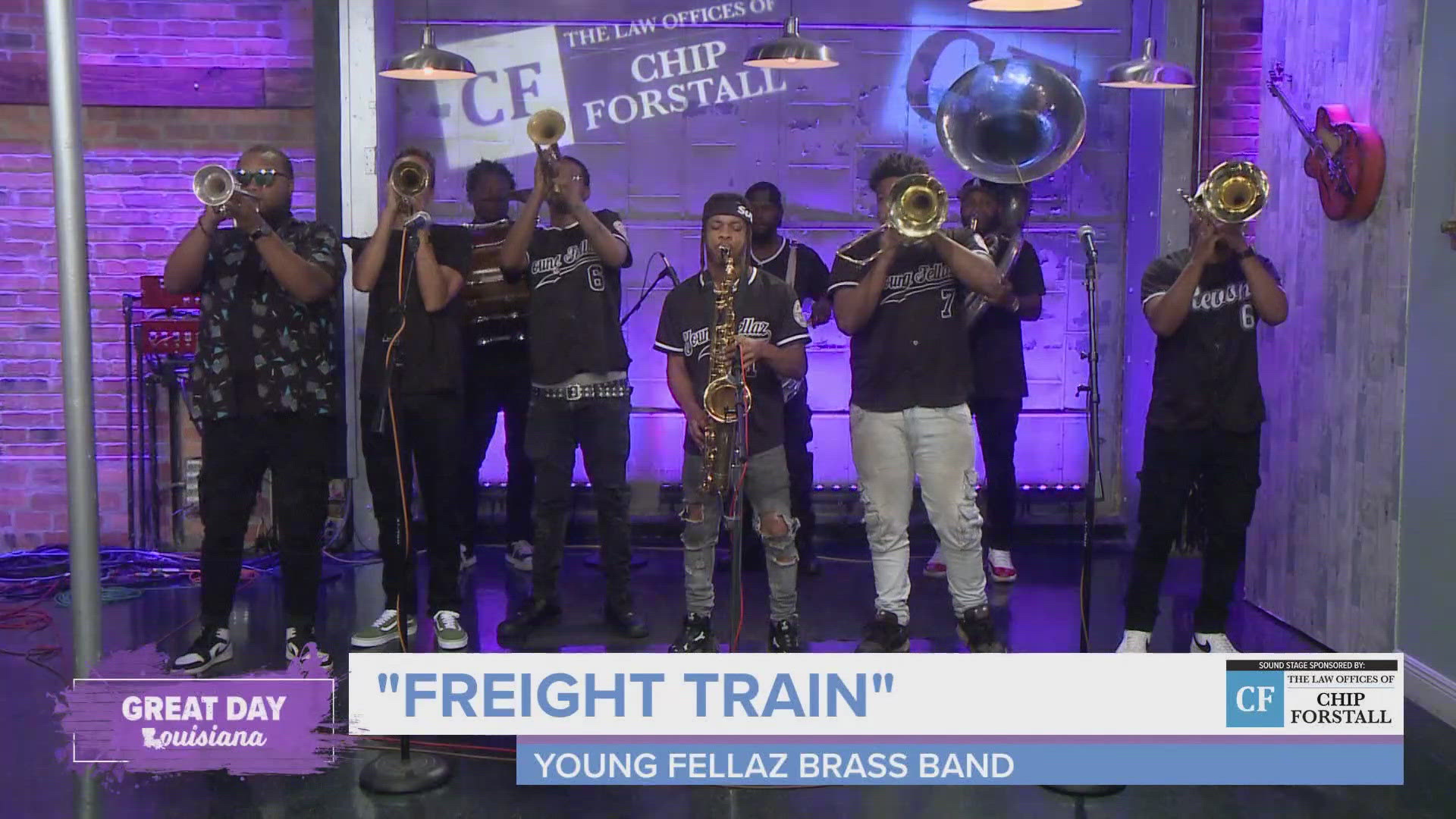 Young Fellaz Brass Band gives us a preview of their upcoming performance at Thursdays on the River with a performance in our Chip Forstall Sound Stage.
