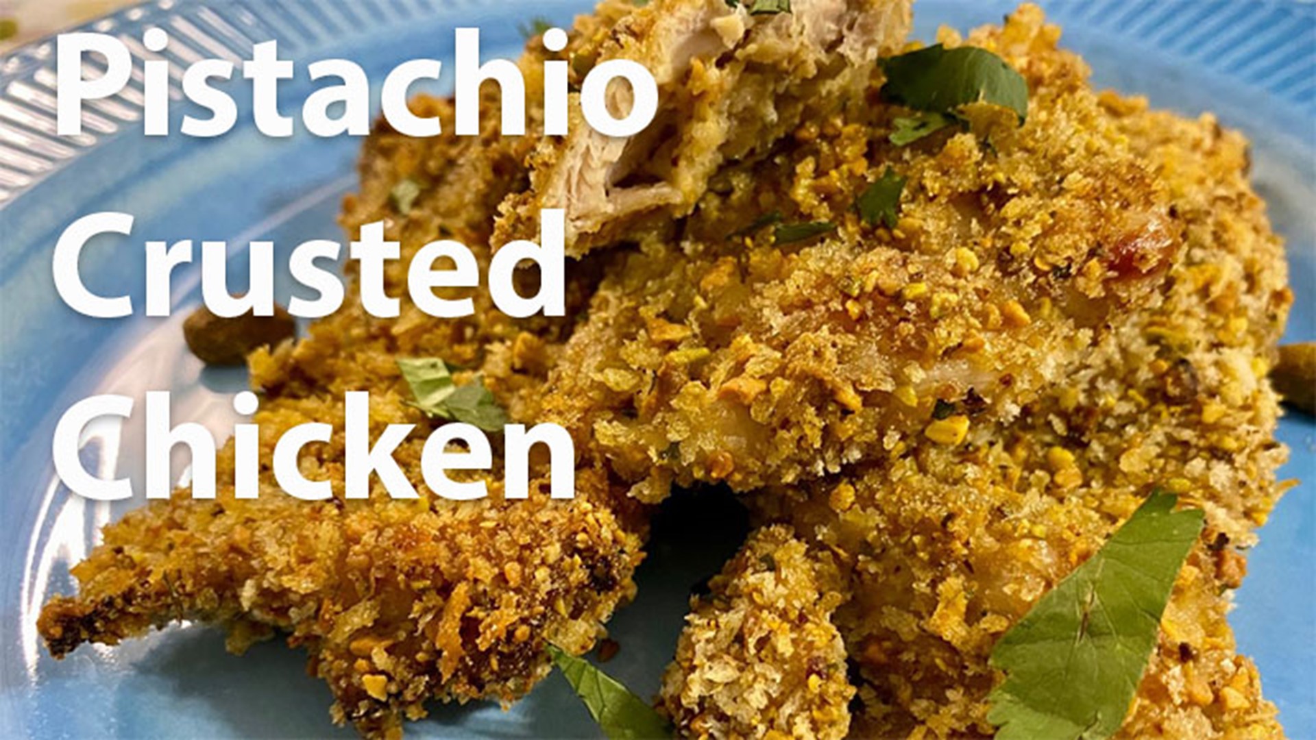 Chek Kevin has a new way to make crunchy chicken, with crushed pistachios helping to form the crust!