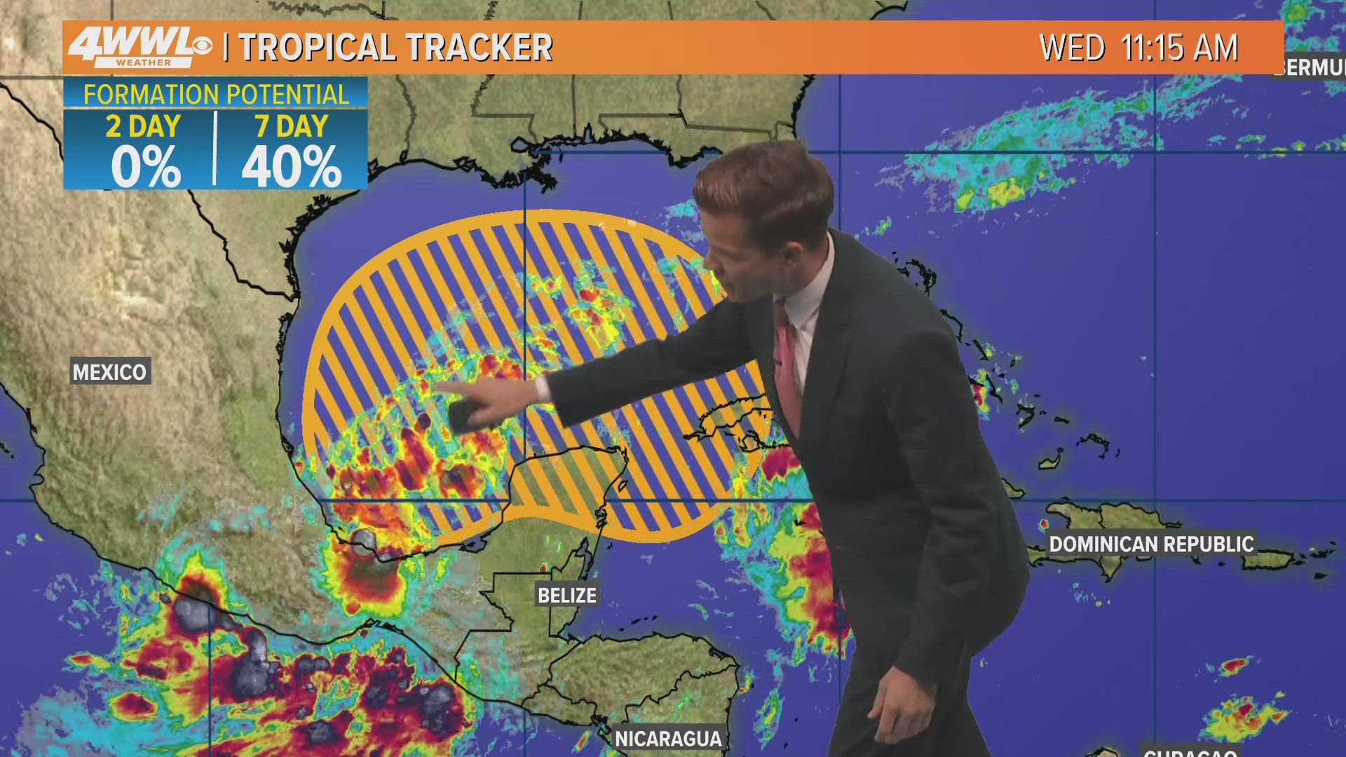 Wind shear should help keep anything that forms weak and disorganized, but heavy rain will be likely around the Gulf waters and into Florida