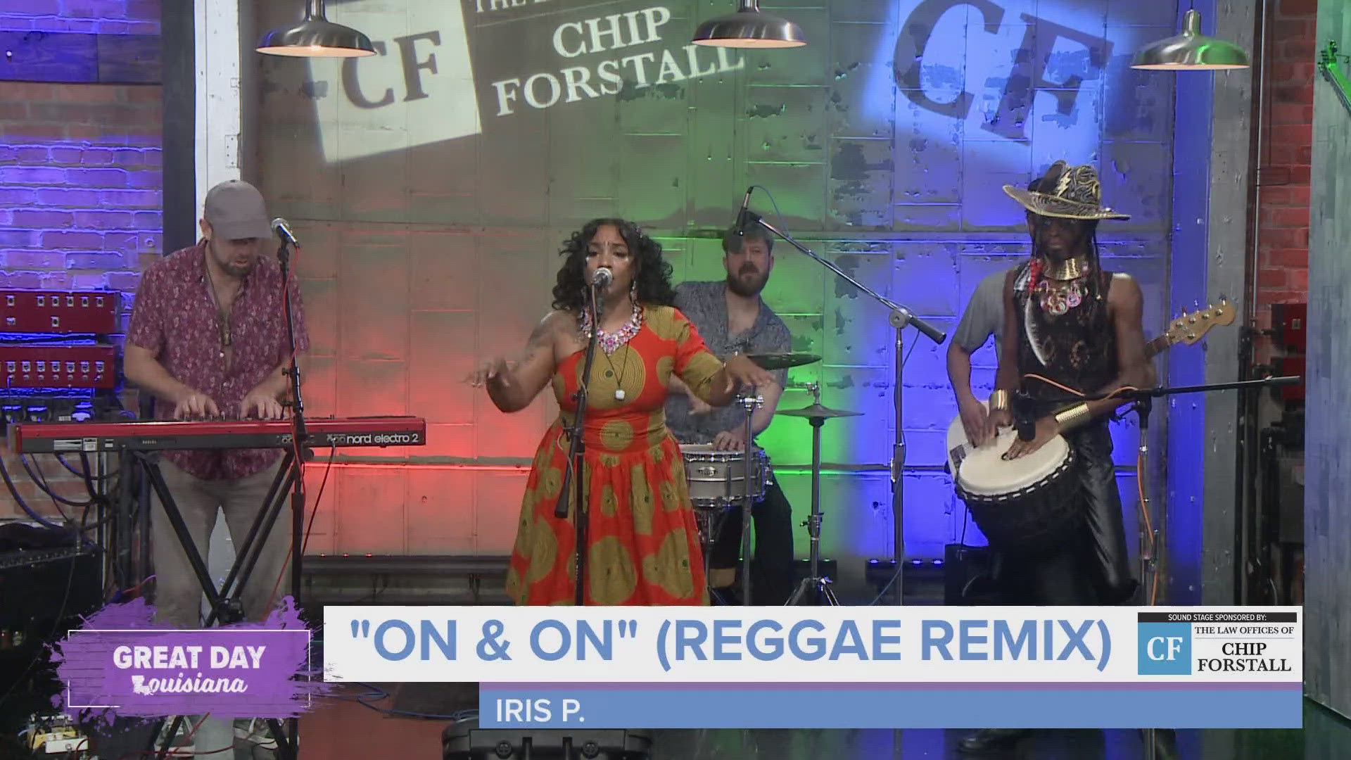 We enjoy a reggae remix from Iris P. in our Chip Forstall Sound Stage.