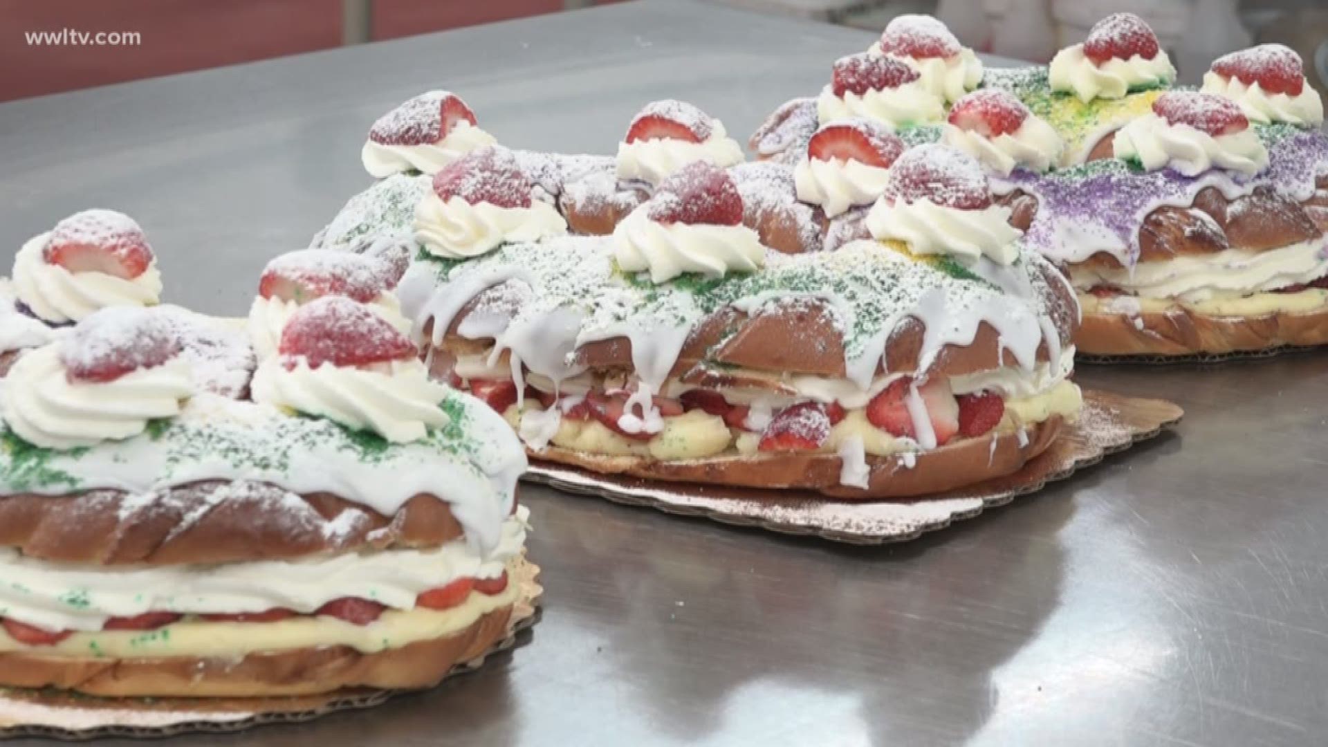 Residents are rushing in for their first king cakes of the Mardi Gras season. 