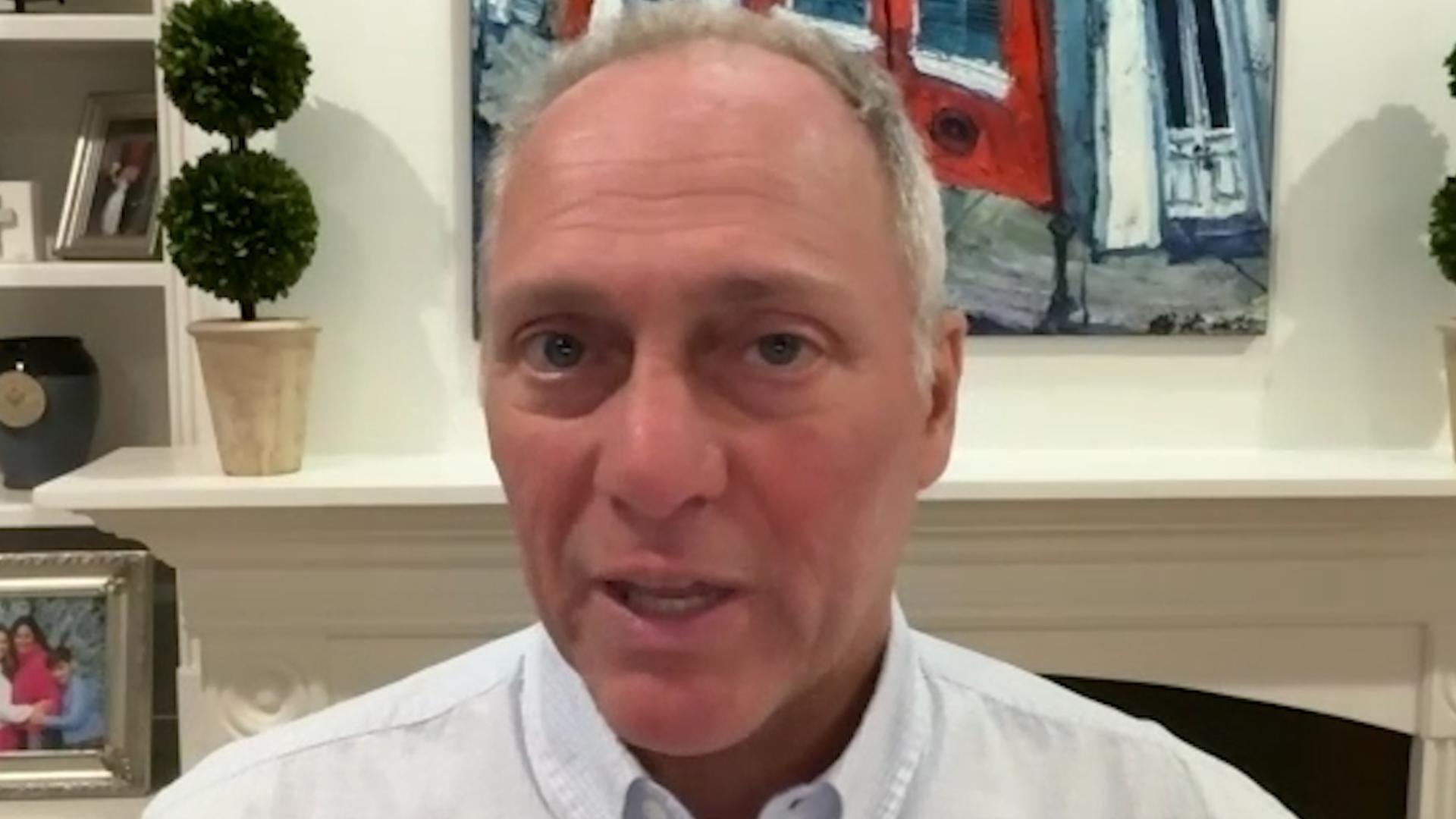 Scalise said he texted Trump and told him he's praying for him. He recalled when he was shot and how Trump consoled him and his family.