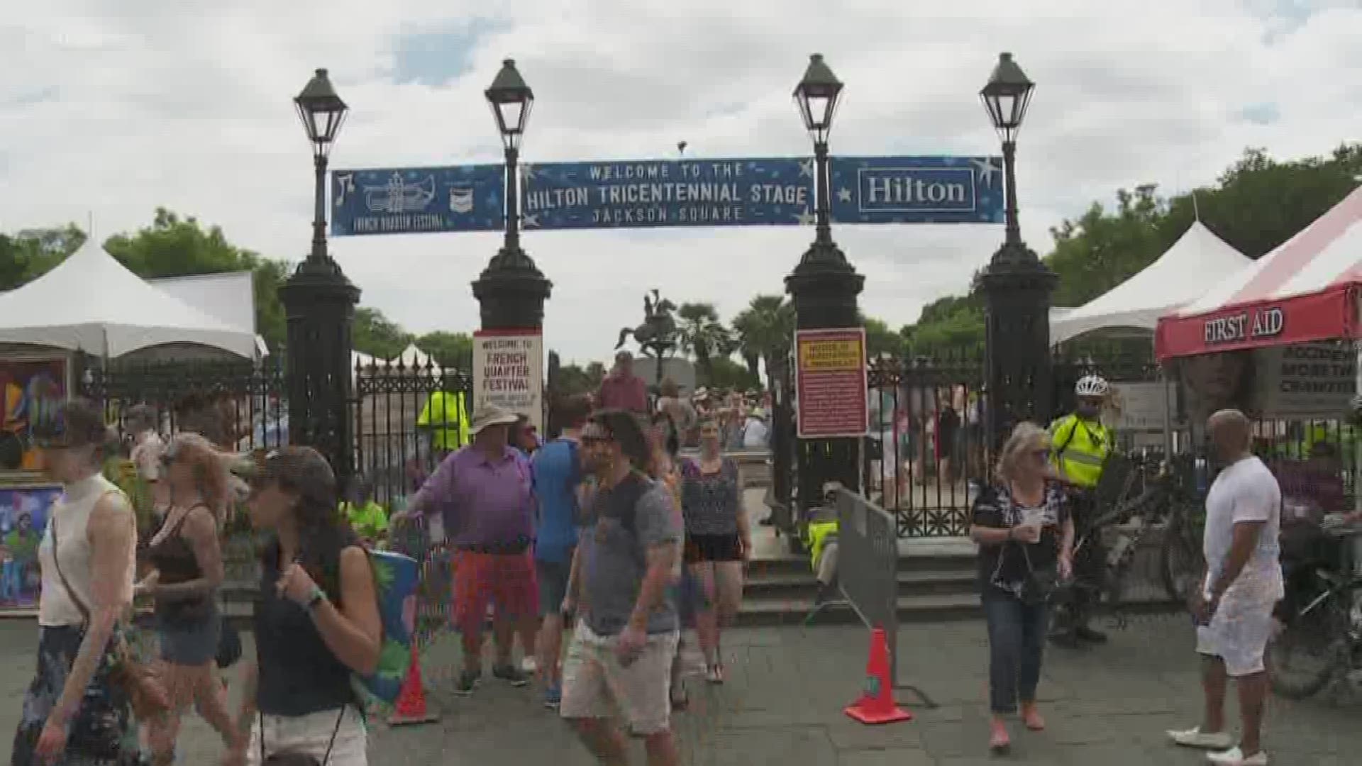 The incoming storm might put a damper on the 4-day festival, but you wouldn't know it looking at the crowds today.