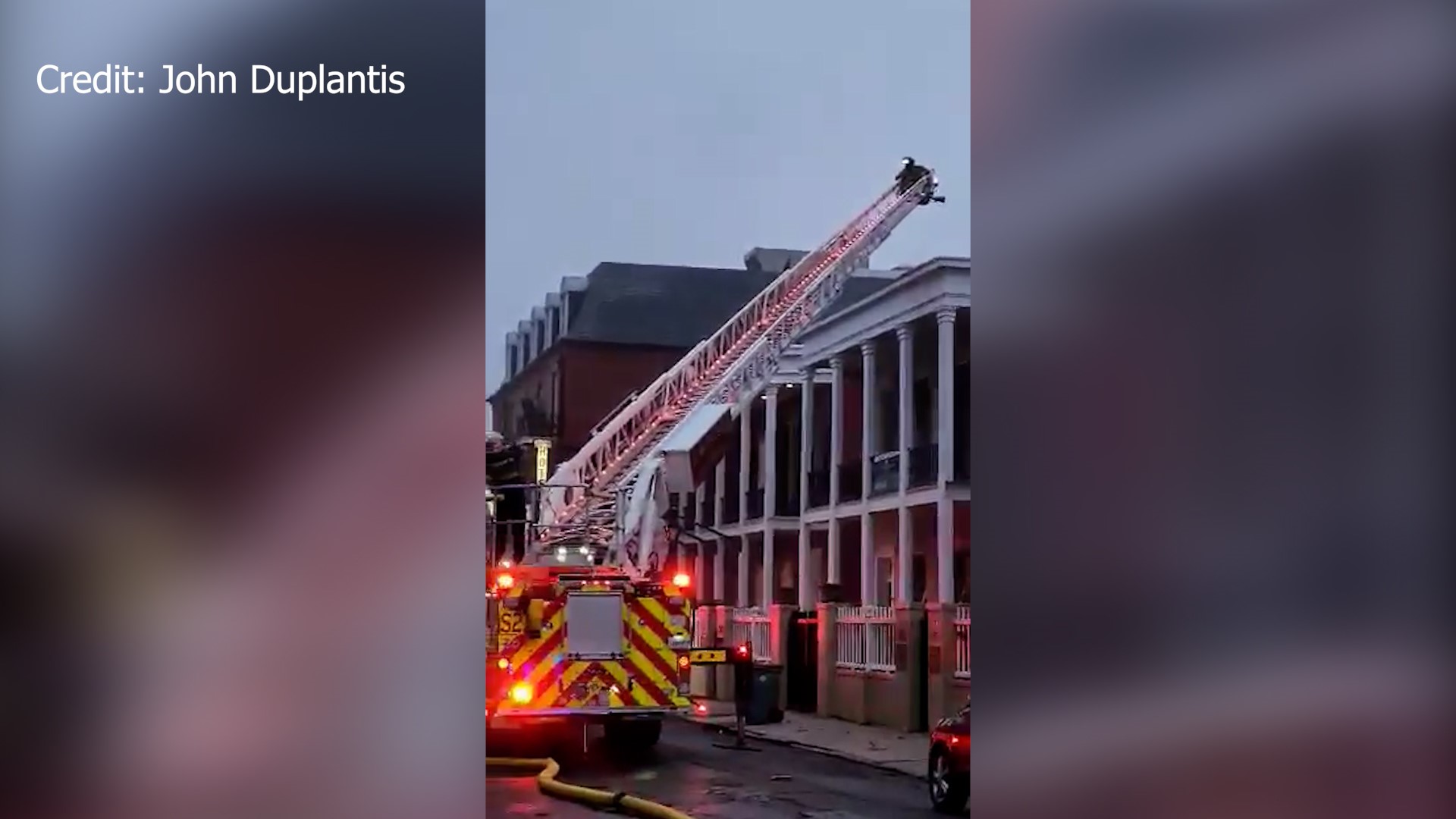 The NOFD responded to the fire at 5:45 a.m. in the 1200 block of Chartres Street. Video courtesy: John Duplantis