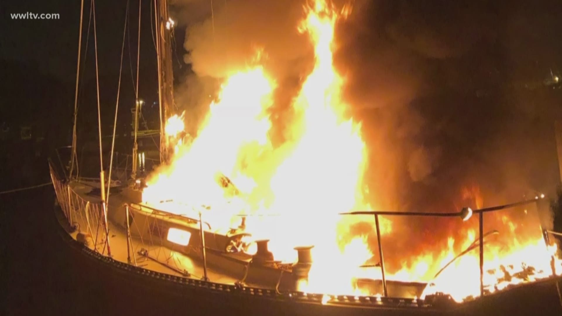 Fire breaks out overnight at yacht harbor