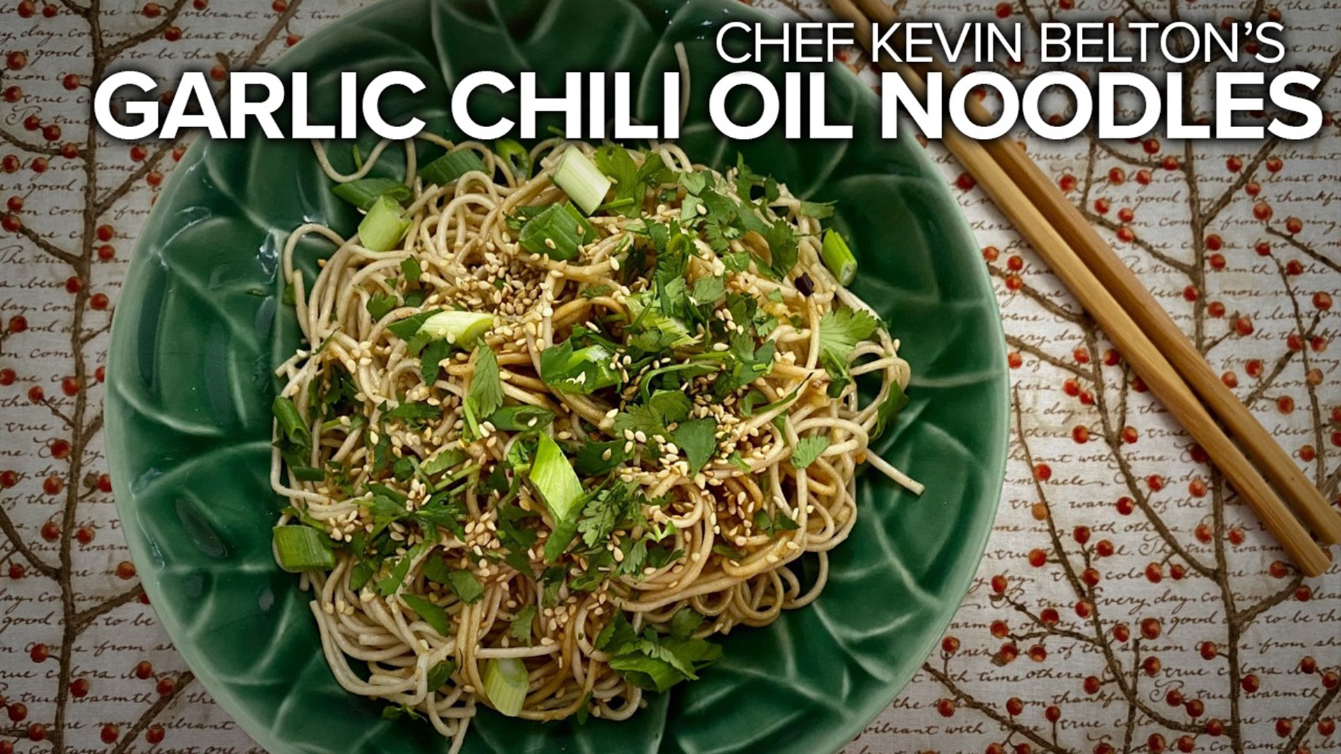It's National Noodle Month! So, let's try something a little different with these garlic chili oil noodles.