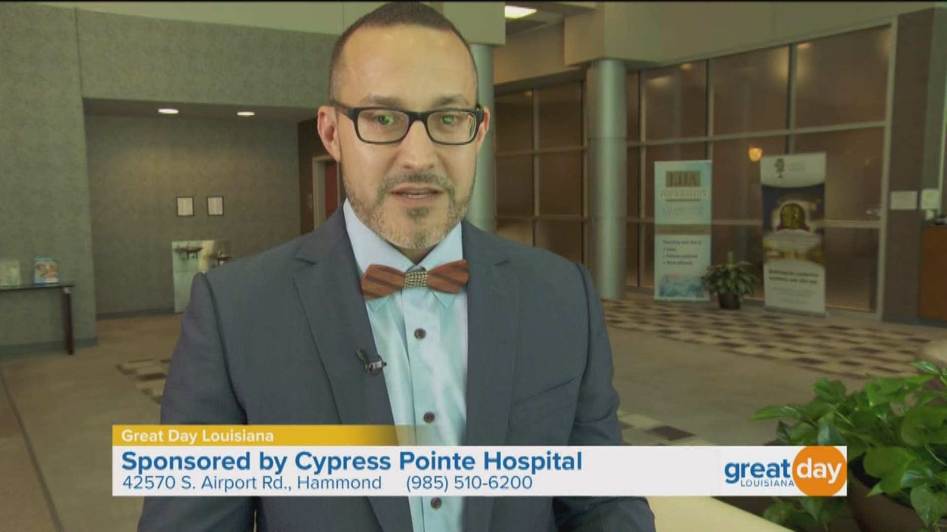 Cypress Pointe Hospital in Hammond is America's last physician-owned hospital, and here to tell us what value that provides to patients is Dr. Chad Domangue.