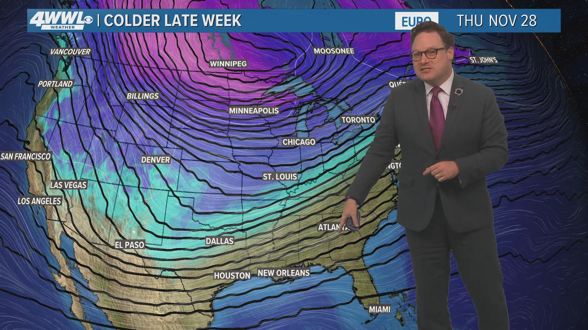 Chief Meteorologist Chris Franklin says expect more of a winter-like feel by Thursday and into the weekend.