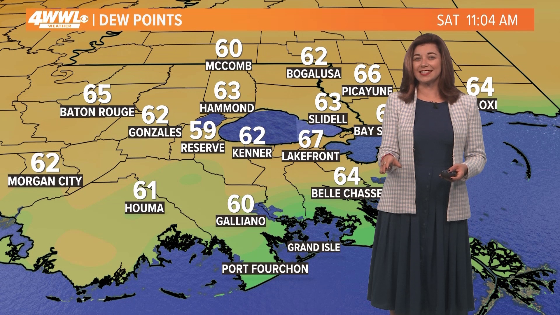 Dry and less humid this weekend.