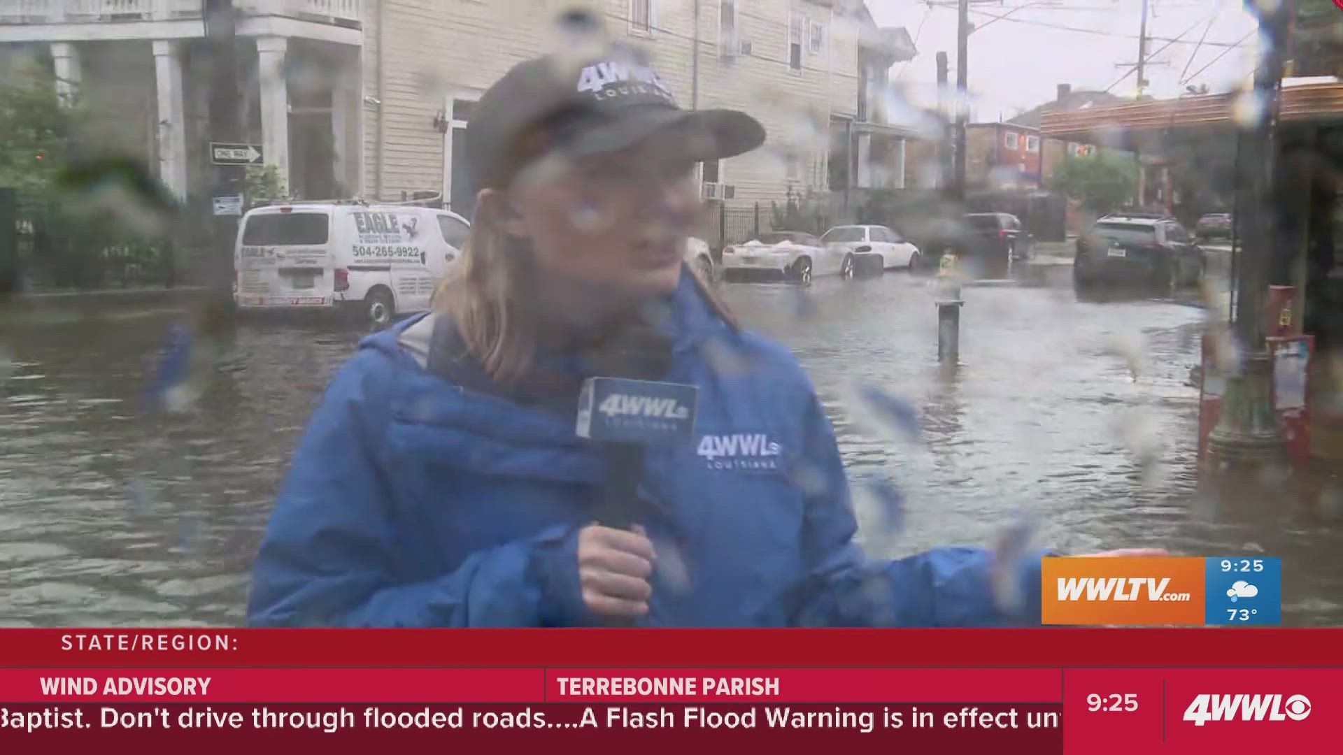 There is street flooding in parts of New Orleans, closing some underpasses. Reporter Lily Cummings has the update.