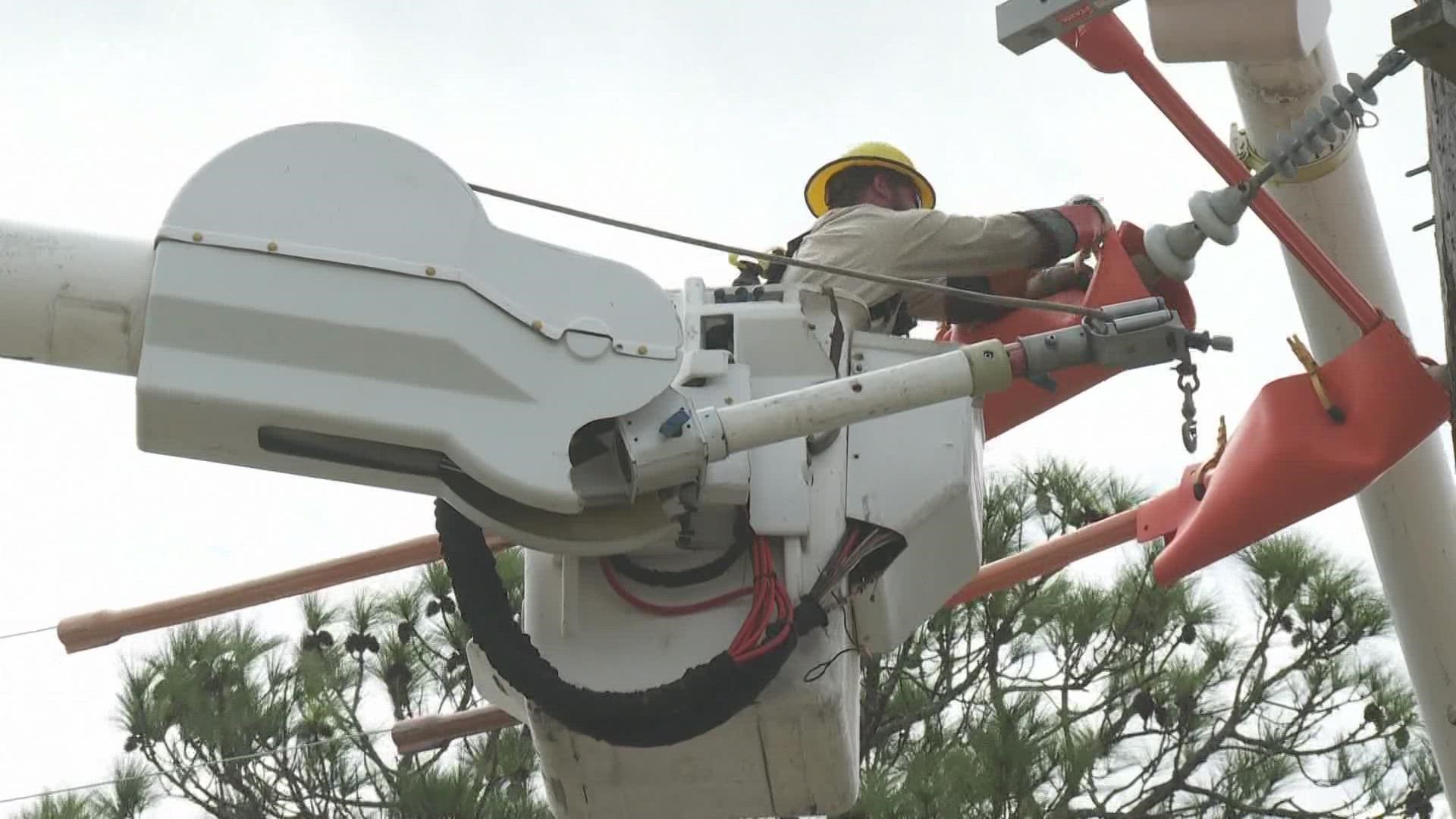 Entergy crews are working on preventative measures ahead of the Wednesday's weather event.