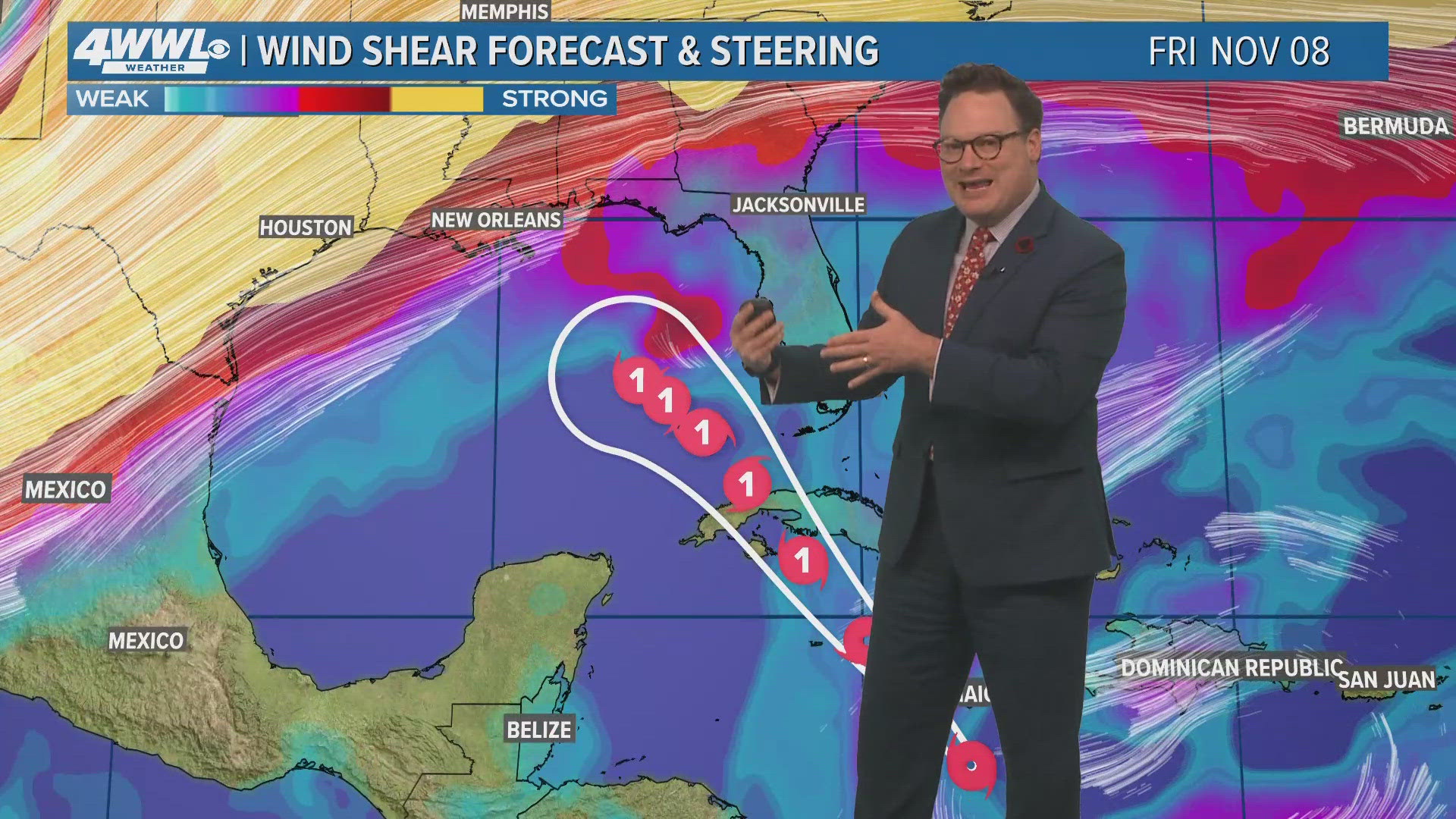 WWL Louisiana Chief Meteorologist Chris Franklin is tracking Tropical Storm Rafael for News at 10PM on Monday, Nov. 4, 2024.