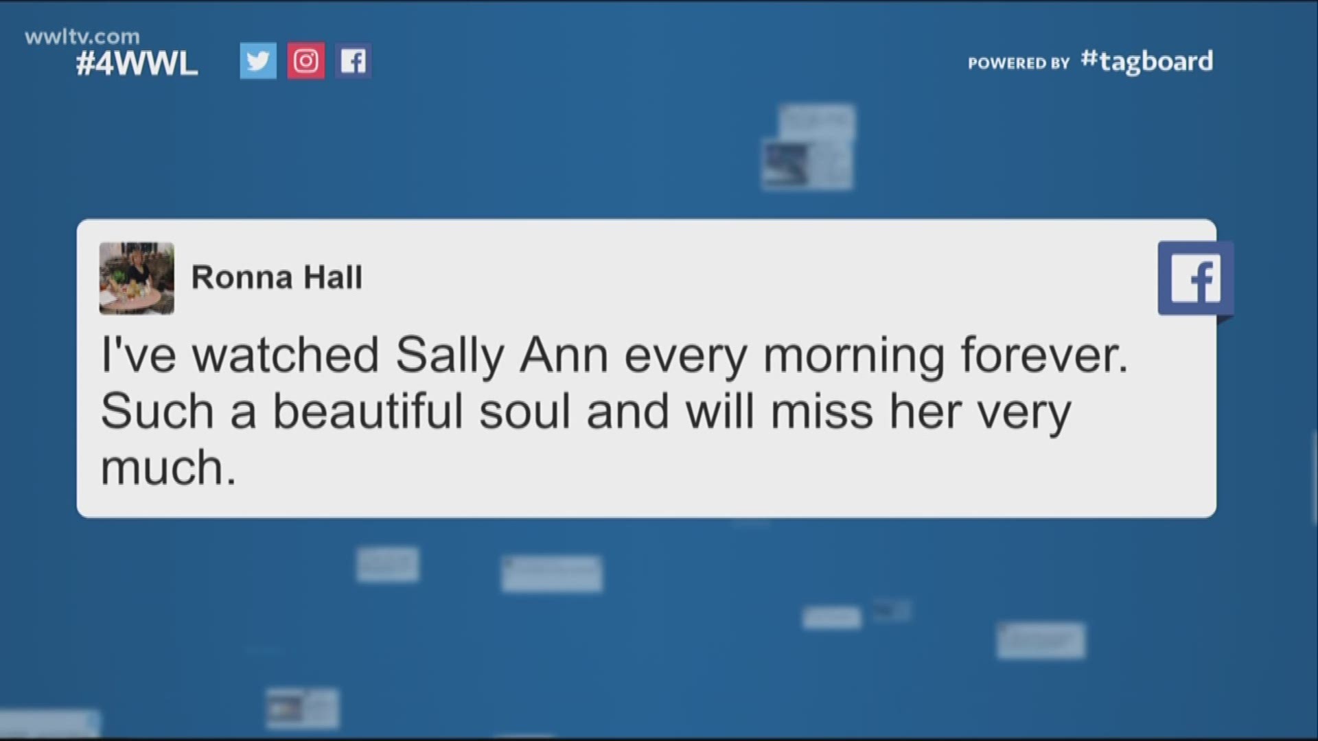 WWL-TV viewers react to Sally-Ann's announcement
