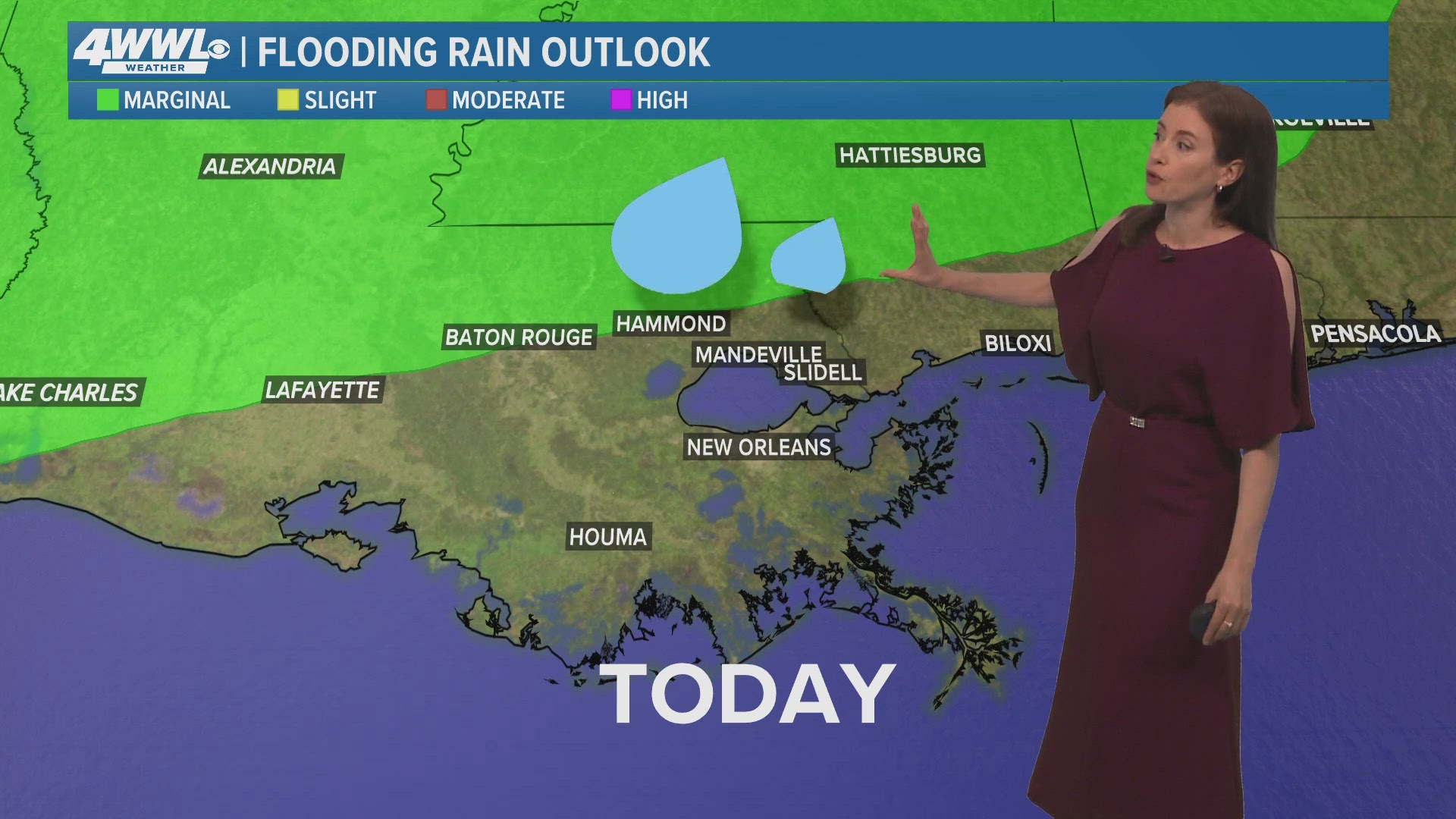 New Orleans Noon Weather: Few showers and storms Wednesday, heating up ...