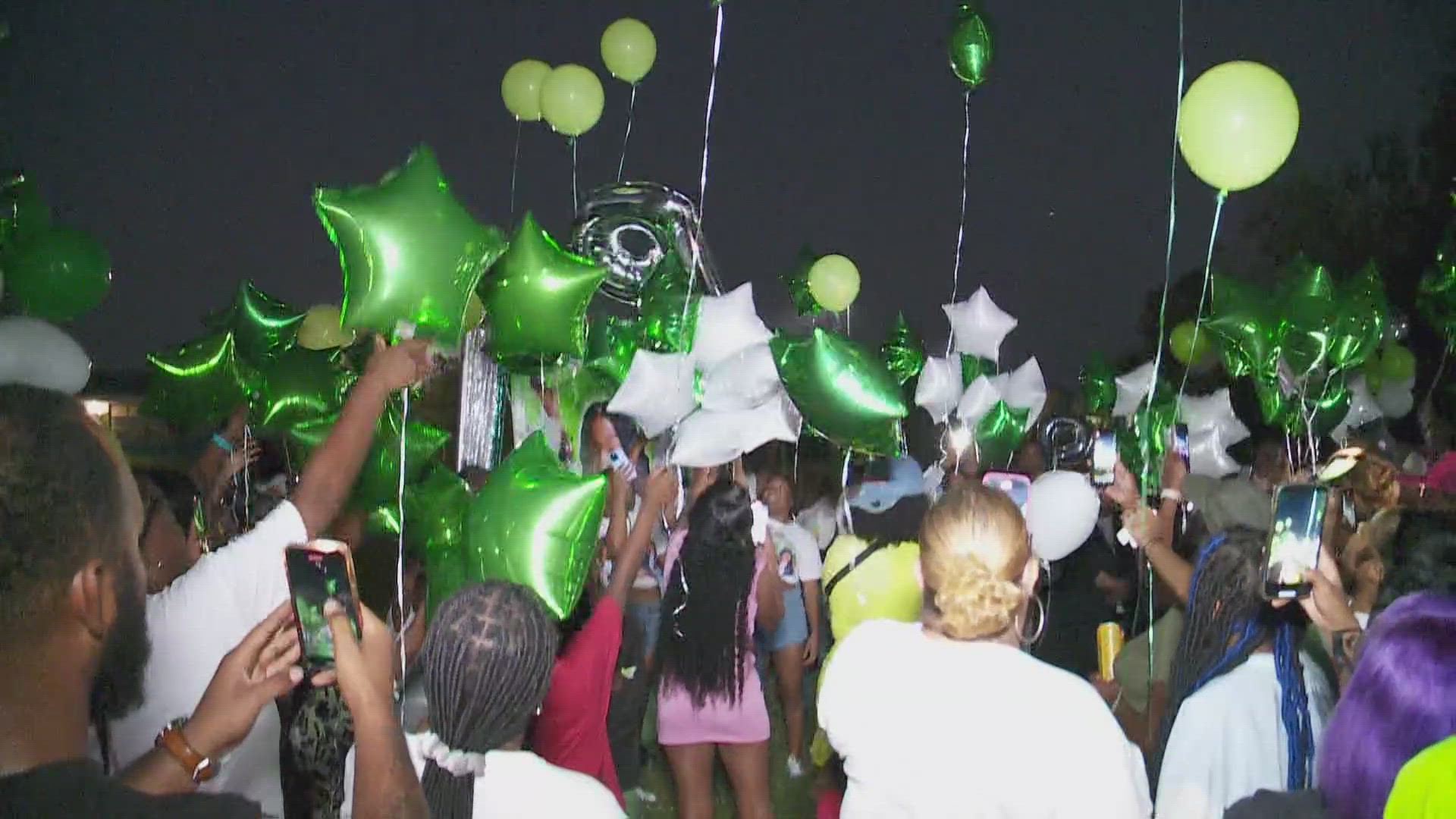 Family and friends gathered on Wednesday to celebrate the life of Paige Torregano, 19, who was killed last year while parked at a tire shop.