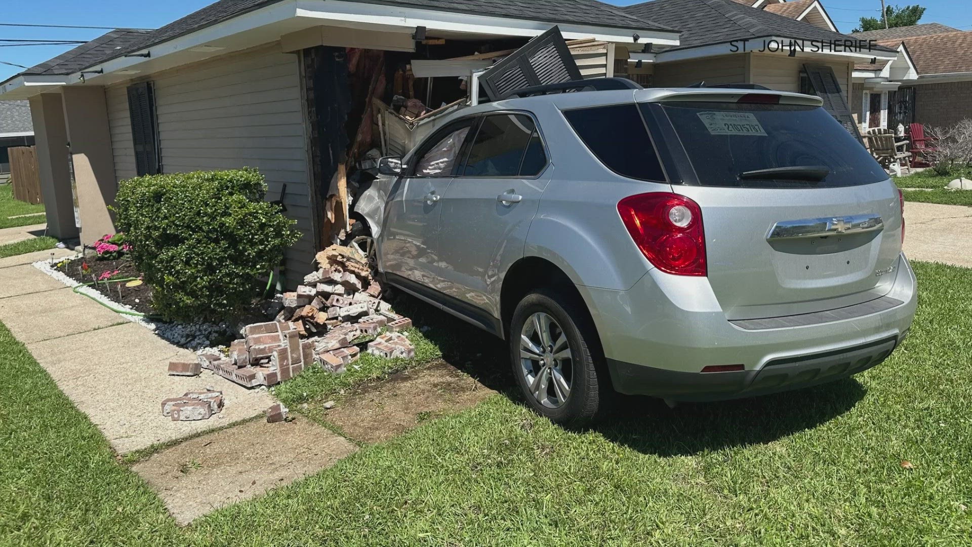 A 13-year-old and 15-year-old were among those arrested in LaPlace Wednesday after crashing a reportedly stolen car into a house.