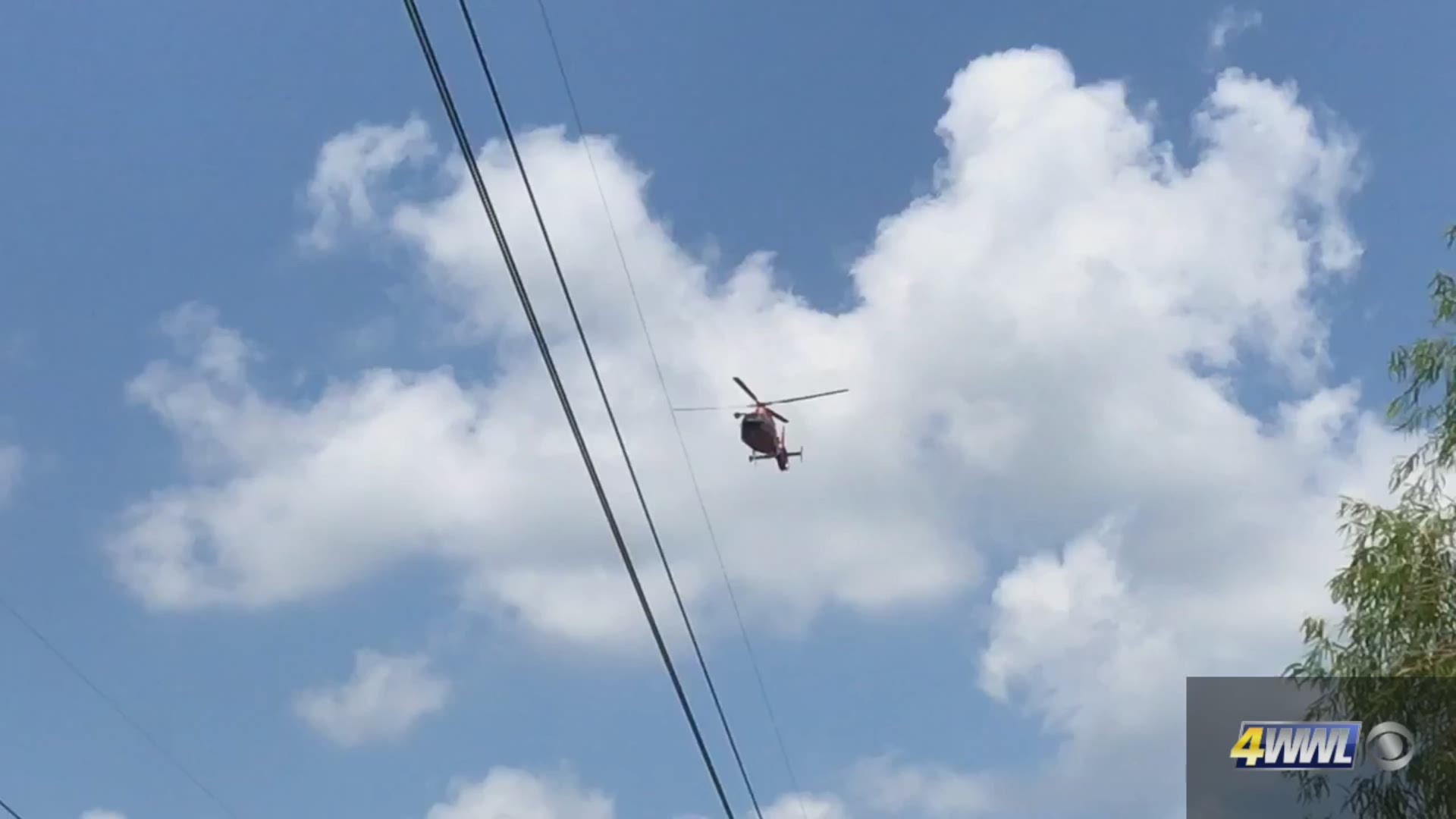 Coast Guard helicopter responds to crash in Boutte