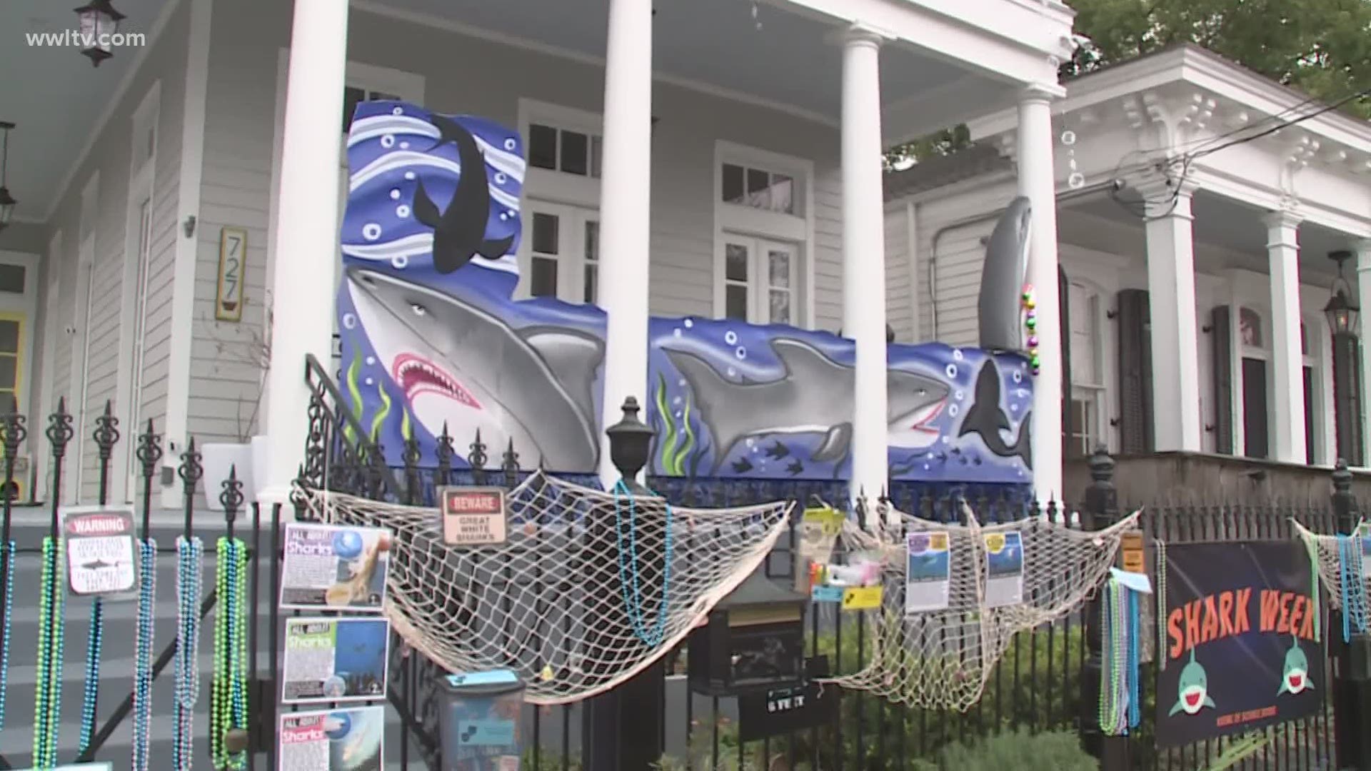 The Krewe of House Floats is taking shape and WWL-TV takes a look at one of the people decorating her home.