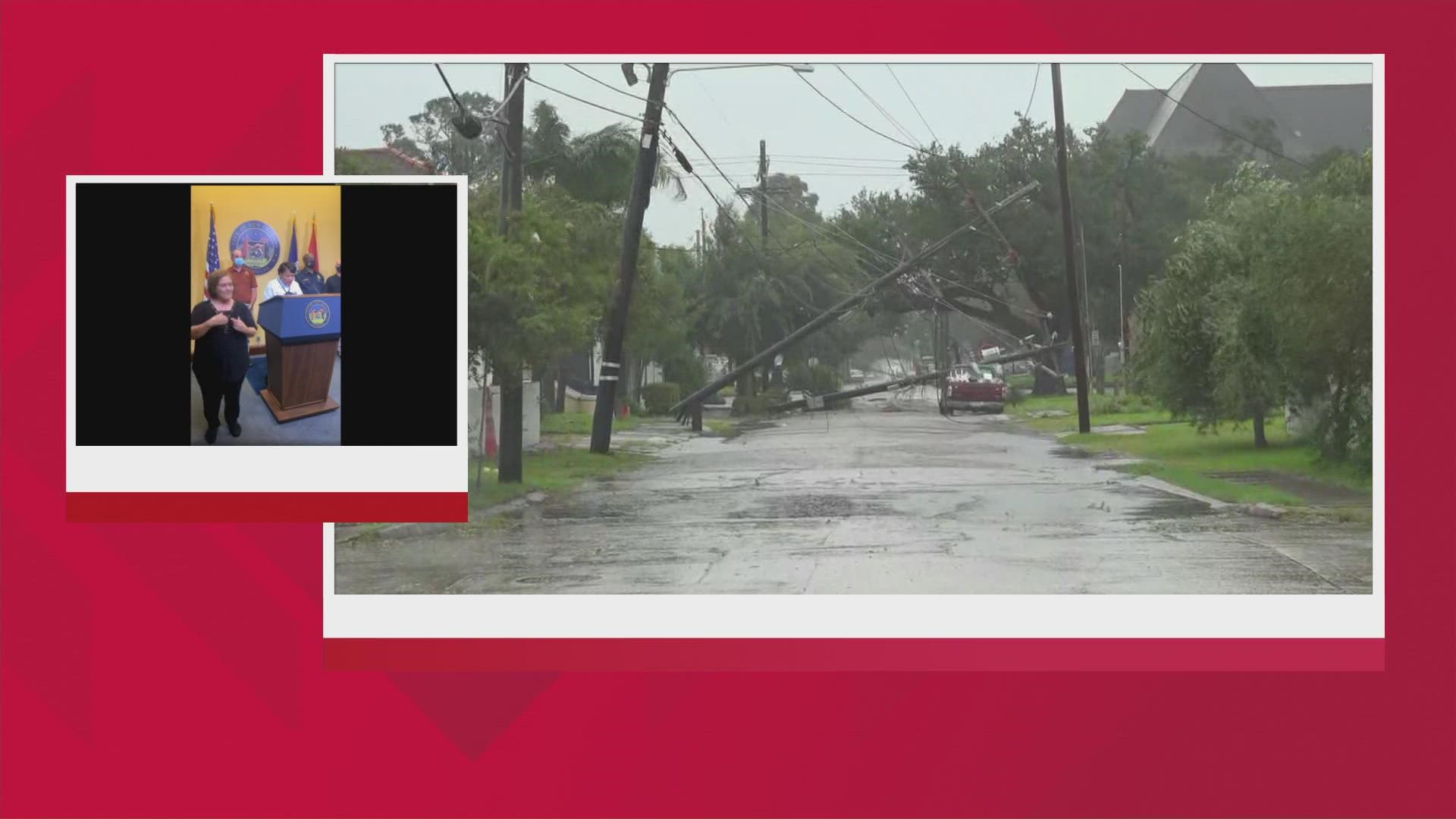 The mayor added she was "cautiously optimistic" about Entergy's timeline to restore power to certain New Orleans neighborhoods.