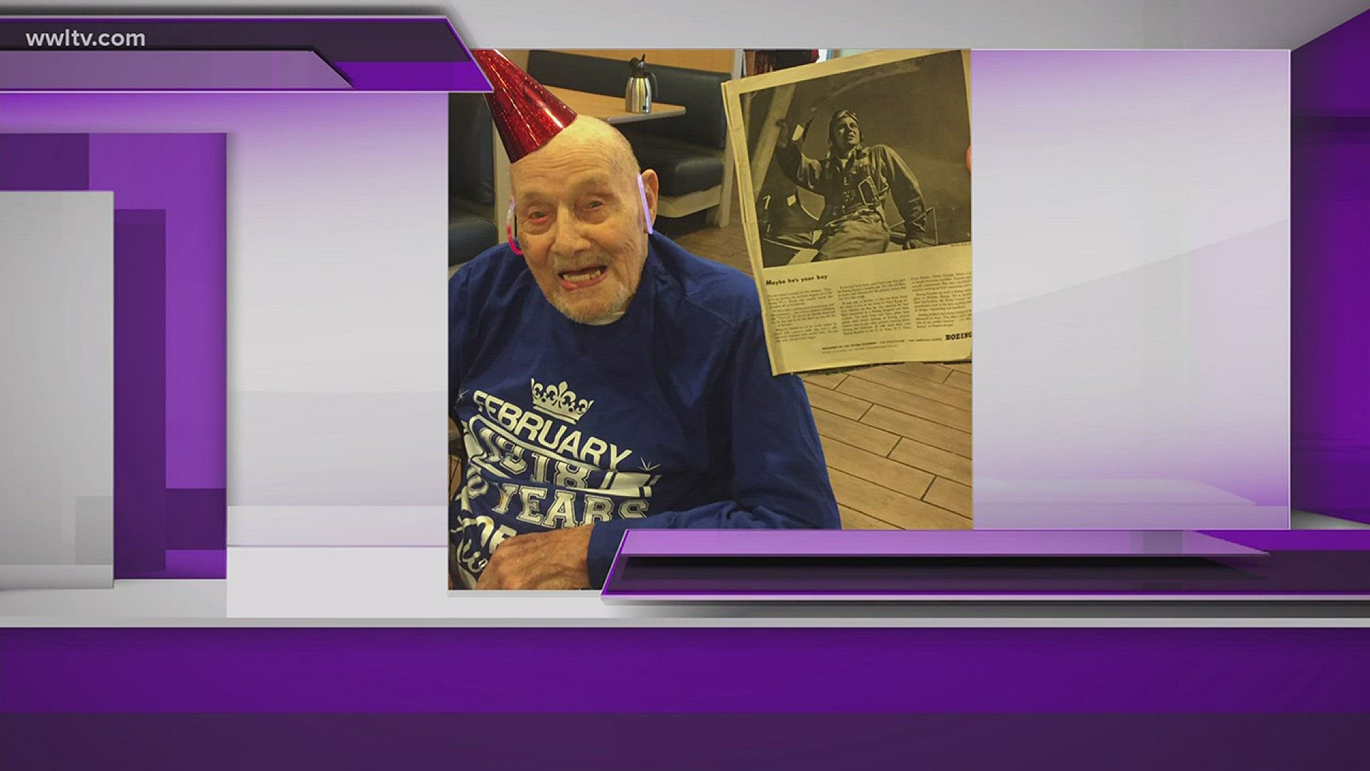 Sally-Ann Roberts wishes a viewer a happy 100th birthday!