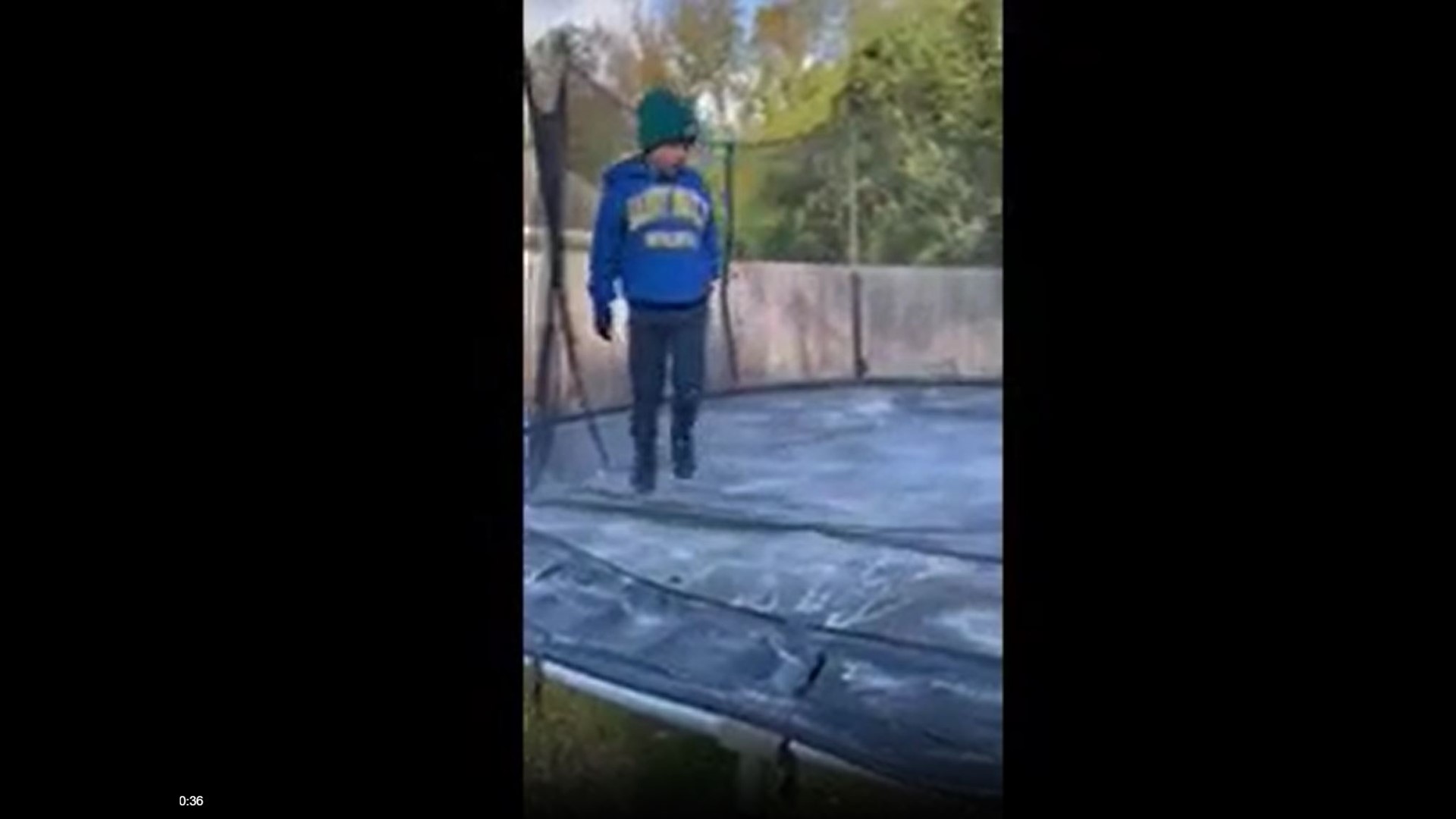 Icy trampoline.