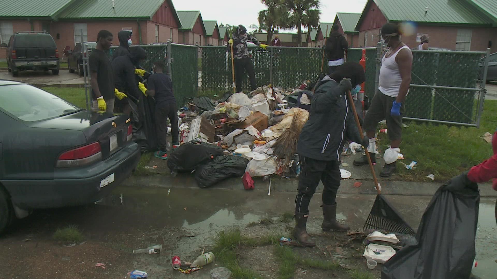 Some residents of New Orleans East took it upon themselves Saturday to clean up their own trash.