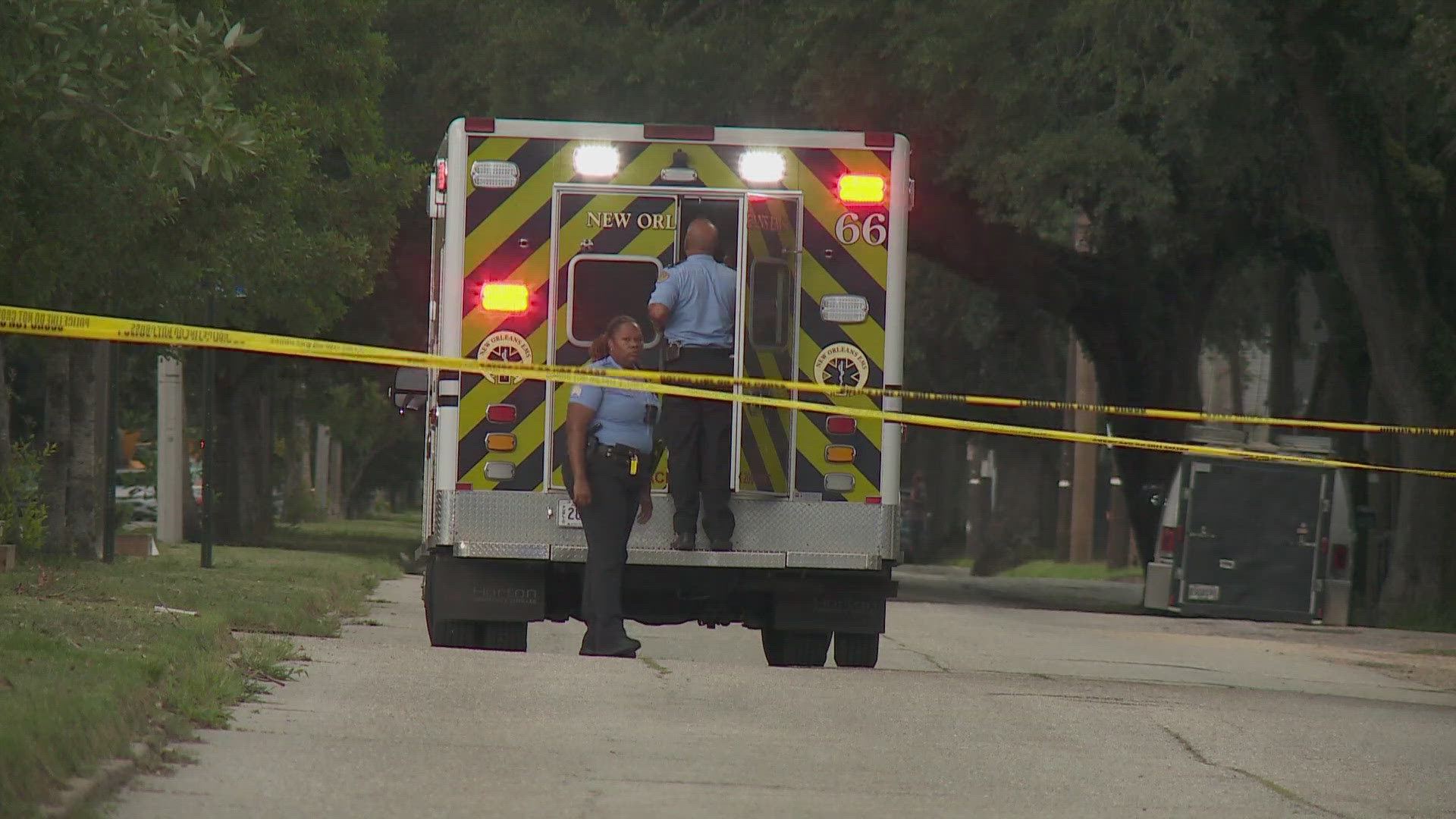 Two police officers were injured Monday afternoon as they arrested a man who they say severed his mother's arm with a chainsaw.