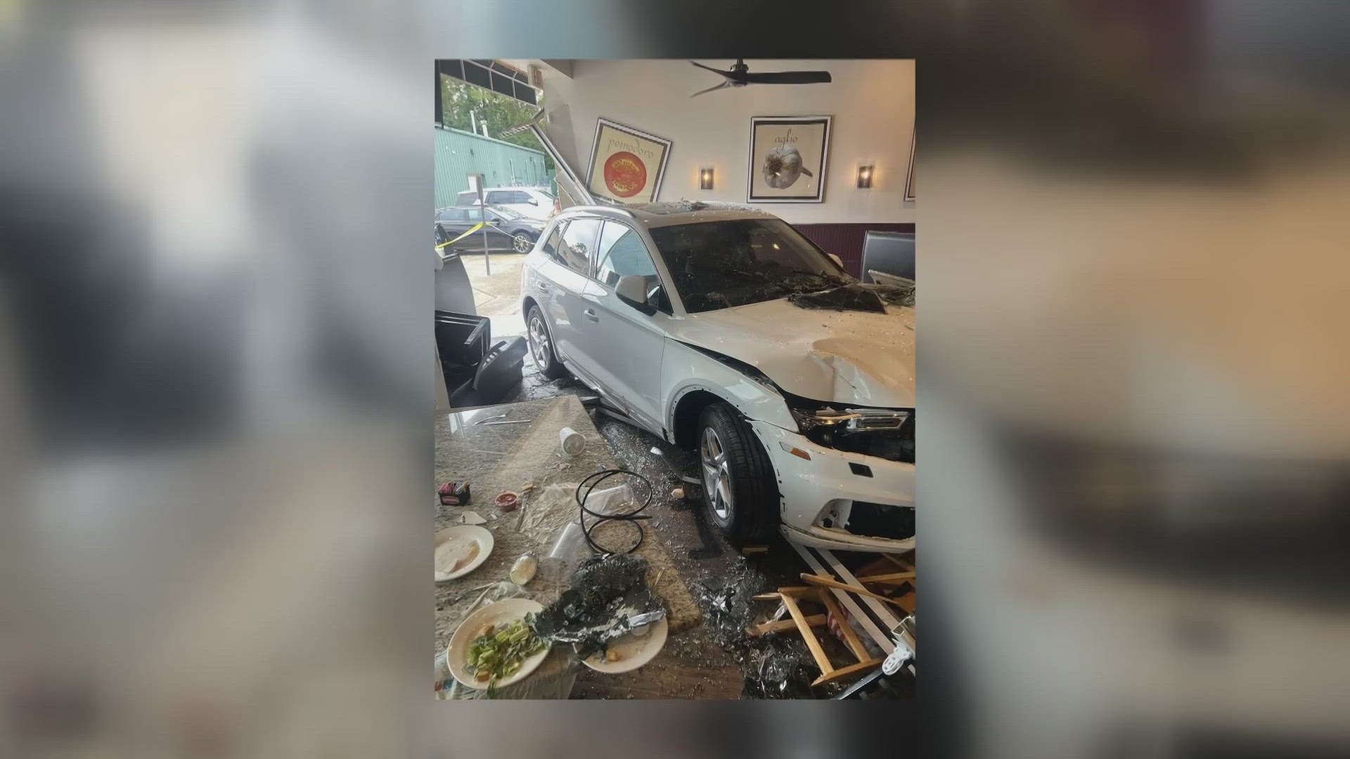 Elderly woman drives SUV into Isabella's Pizzeria on Hwy 21, infant and two adults hospitalized, several others hurt. Investigation ongoing, St. Tammany Sheriff says