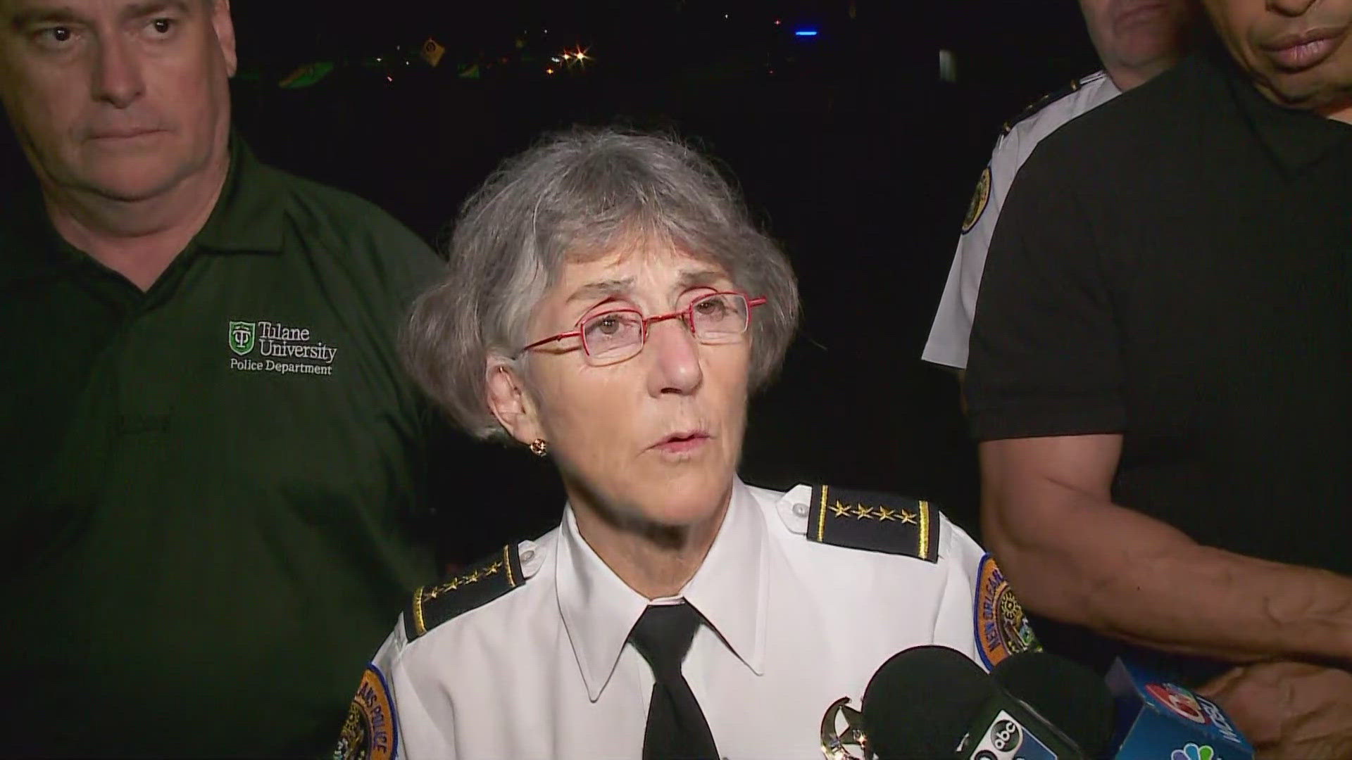 NOPD Chief Anne Kirkpatrick speaks about police moving in on Pro-Palestine protest camp on Tulane.