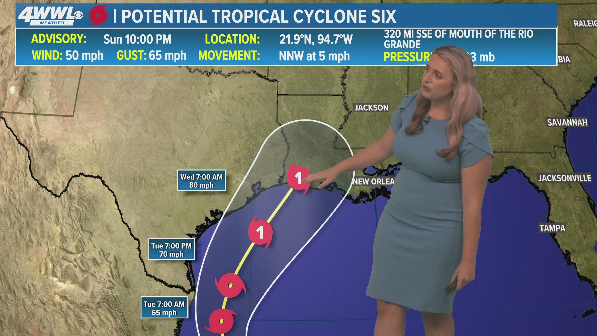 The system will bring flooding rain, strong winds, and coastal flooding Wed and Thurs in SELA and S MS