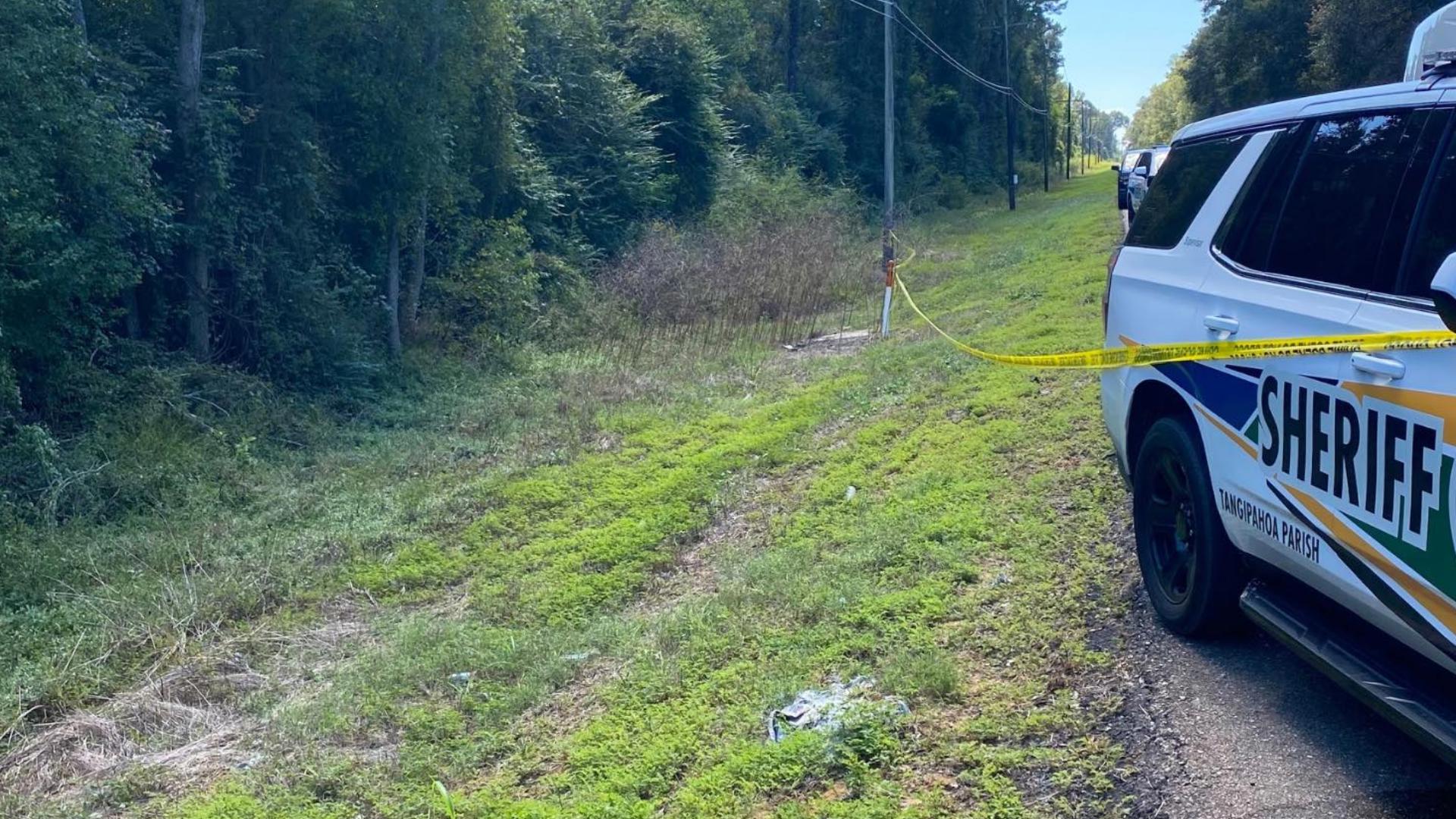 When deputies arrived just after 8 a.m., they found the man wrapped in a tarp next to Highway 51 between the Village of Tangipahoa and Fluker.