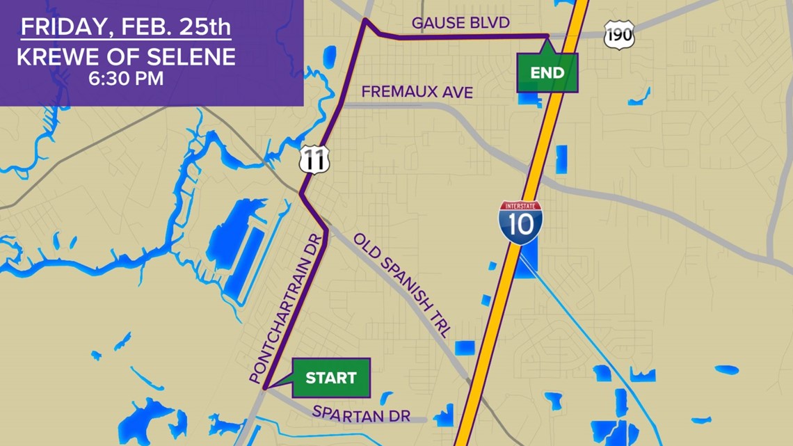 Slidell Parade Schedule 2022 Slidell All-Female Krewe's Parade Route For 2022 | Wwltv.com