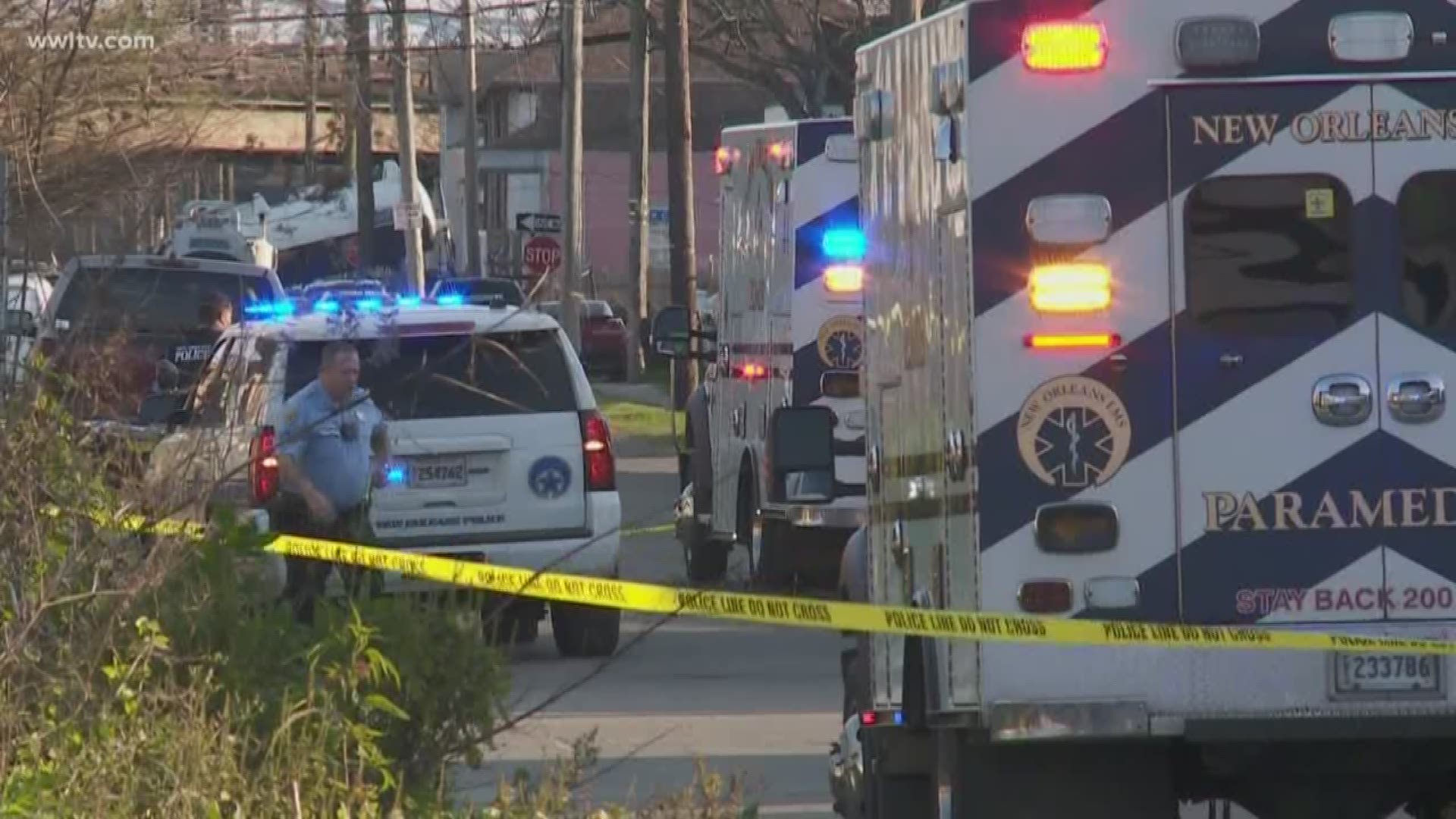 A neighbor tells WWLTV's Meghan Kee that one of the victims was shot in the jaw.