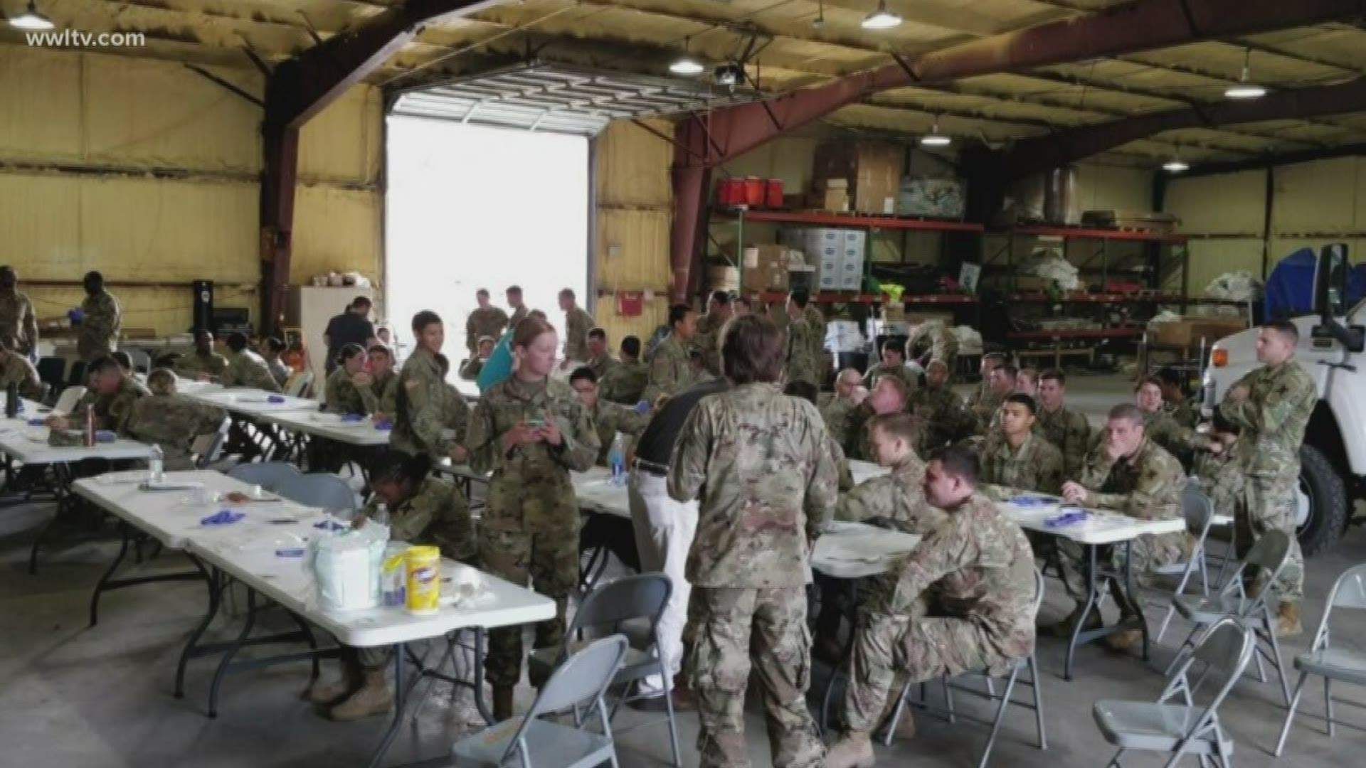 Nearly 100 soldiers and airmen have been activated to the New Orleans area, including 50 medics.