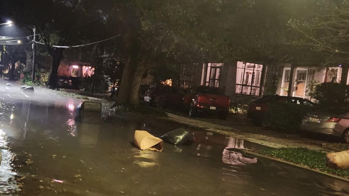Major water main break floods Uptown streets, drops water pressure ...